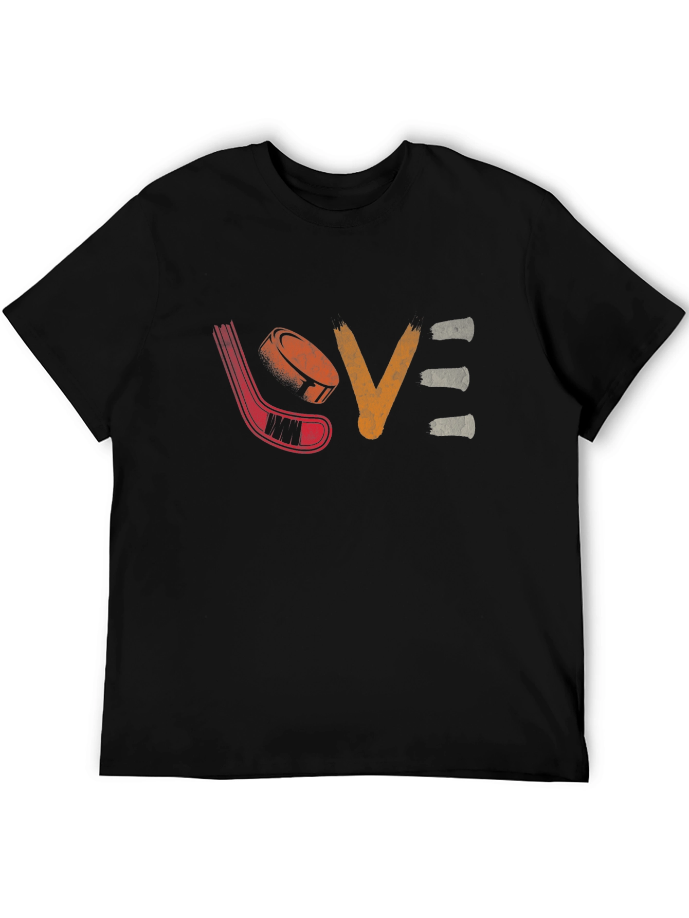 Hockey Love Graphic T-Shirt - Black