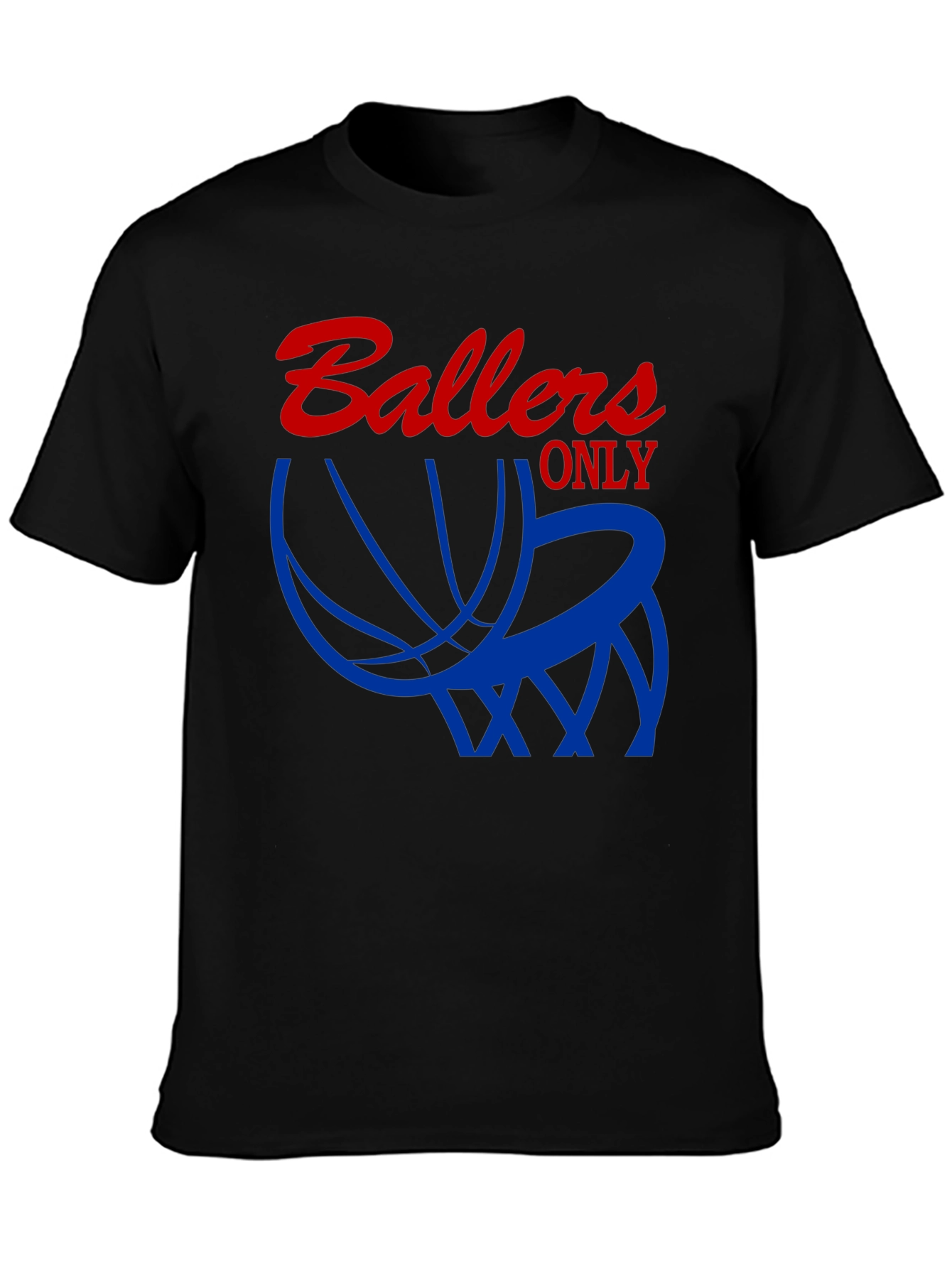 Ballers Only Graphic T-Shirt - Black Cotton Tee