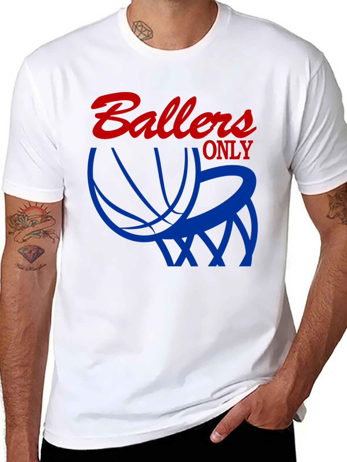 Ballers Only Graphic T-Shirt - Black Cotton Tee