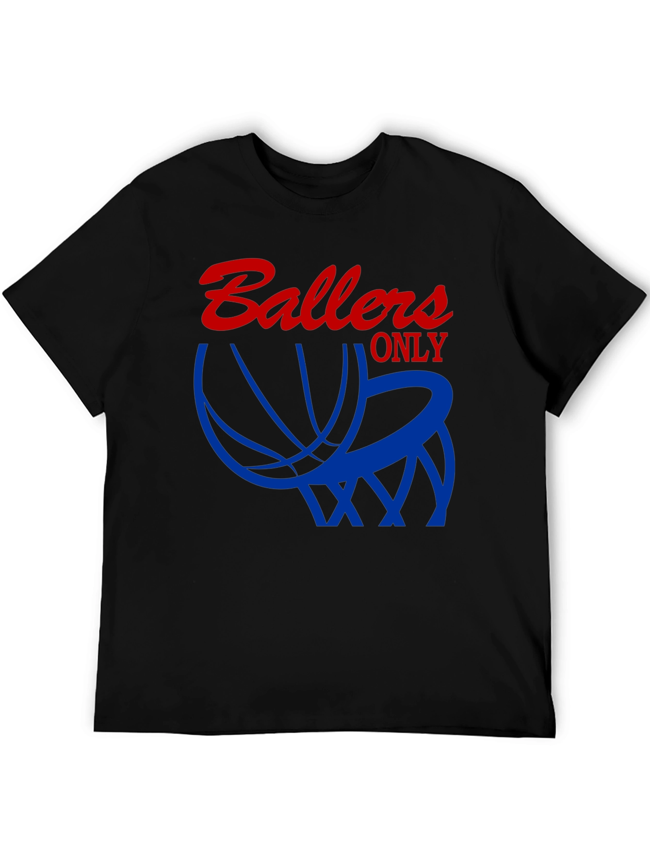 Ballers Only Graphic T-Shirt - Black Cotton Tee