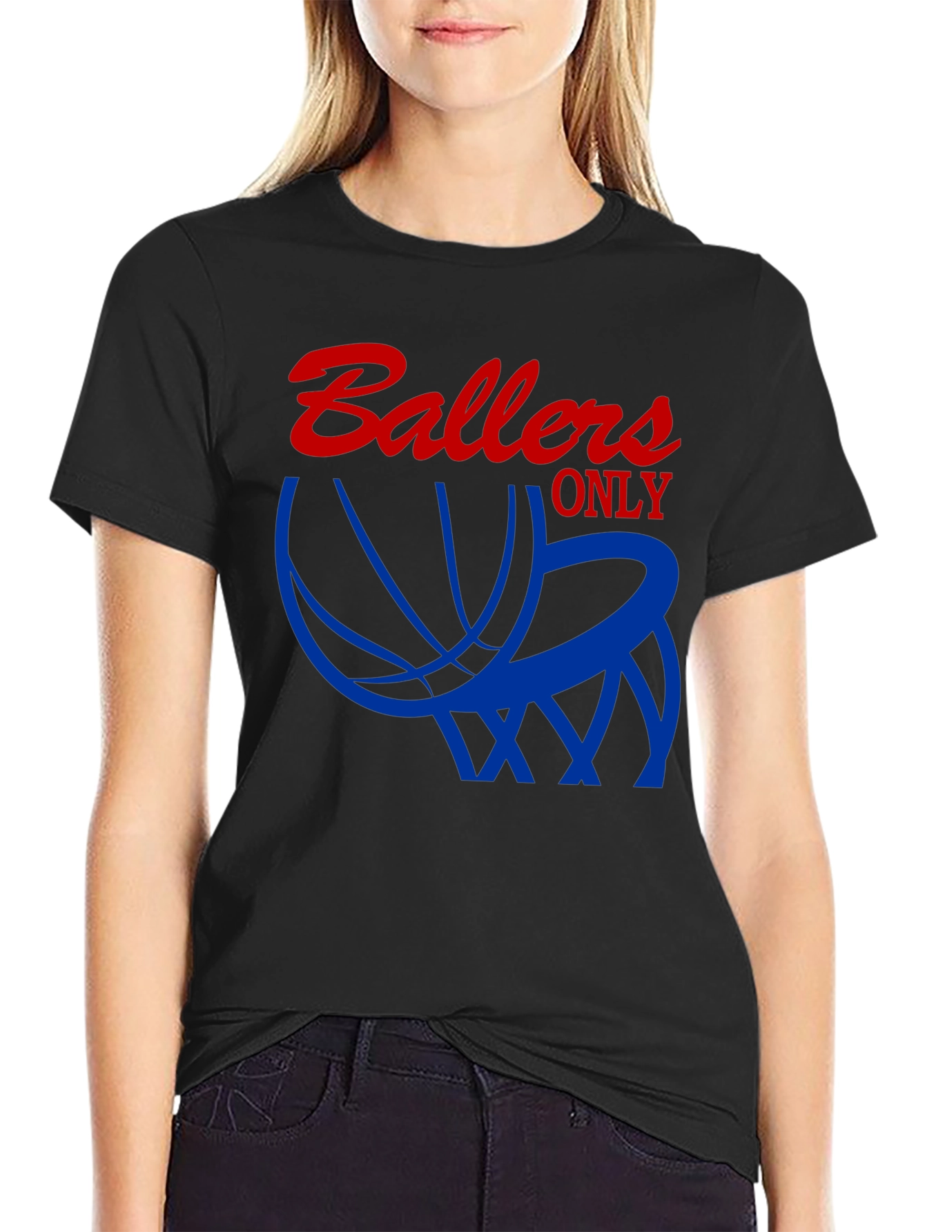 Ballers Only Graphic T-Shirt - Black Cotton Tee