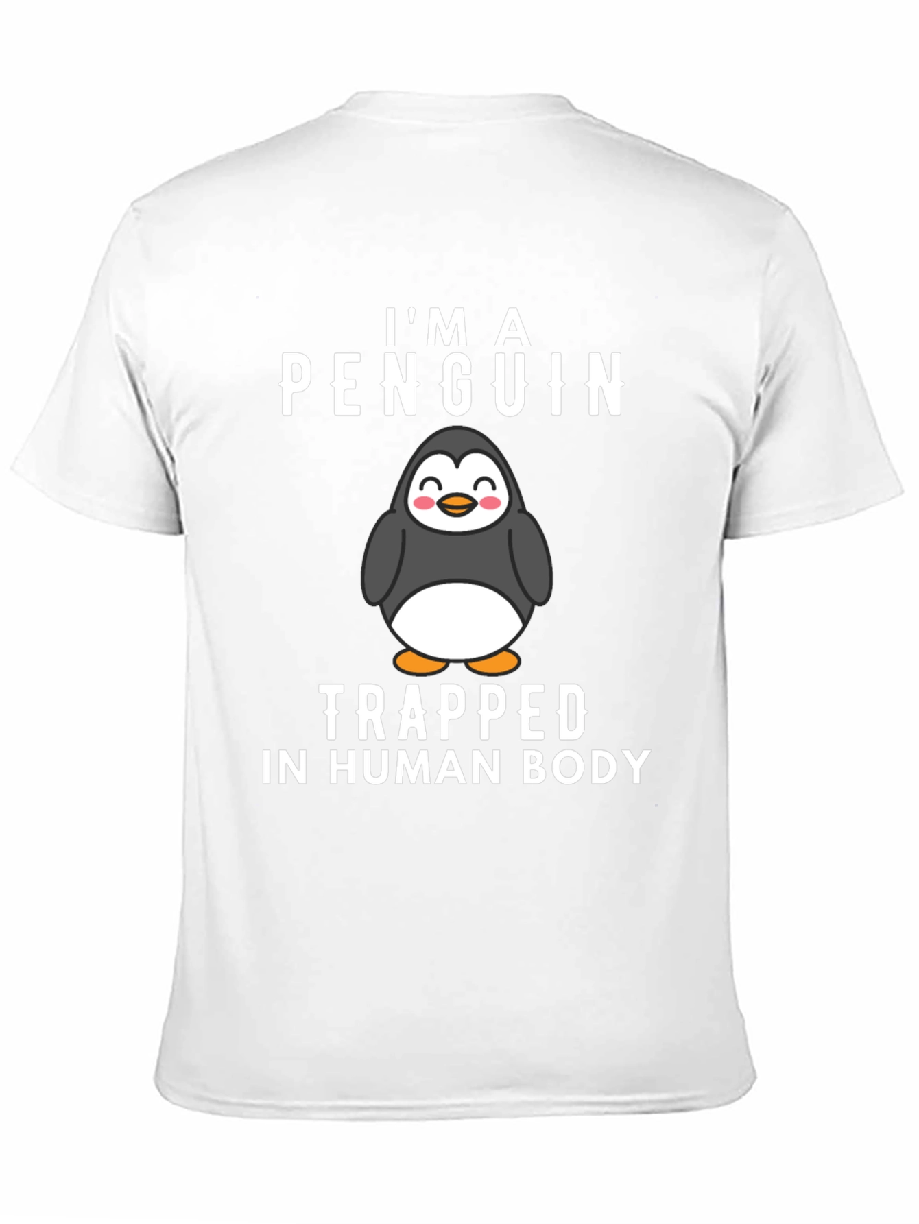 Penguin Trapped in Human Body Graphic T-Shirt