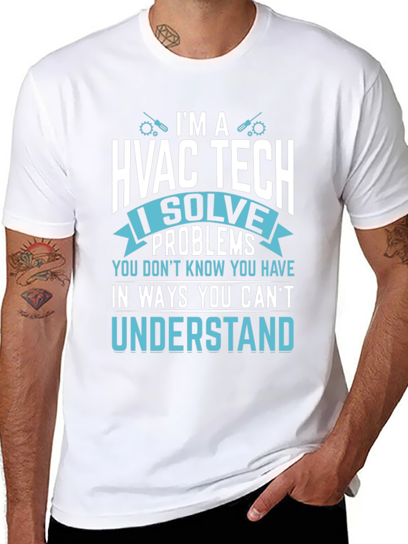 HVAC Tech T-Shirt - I Solve Problems Funny Tee