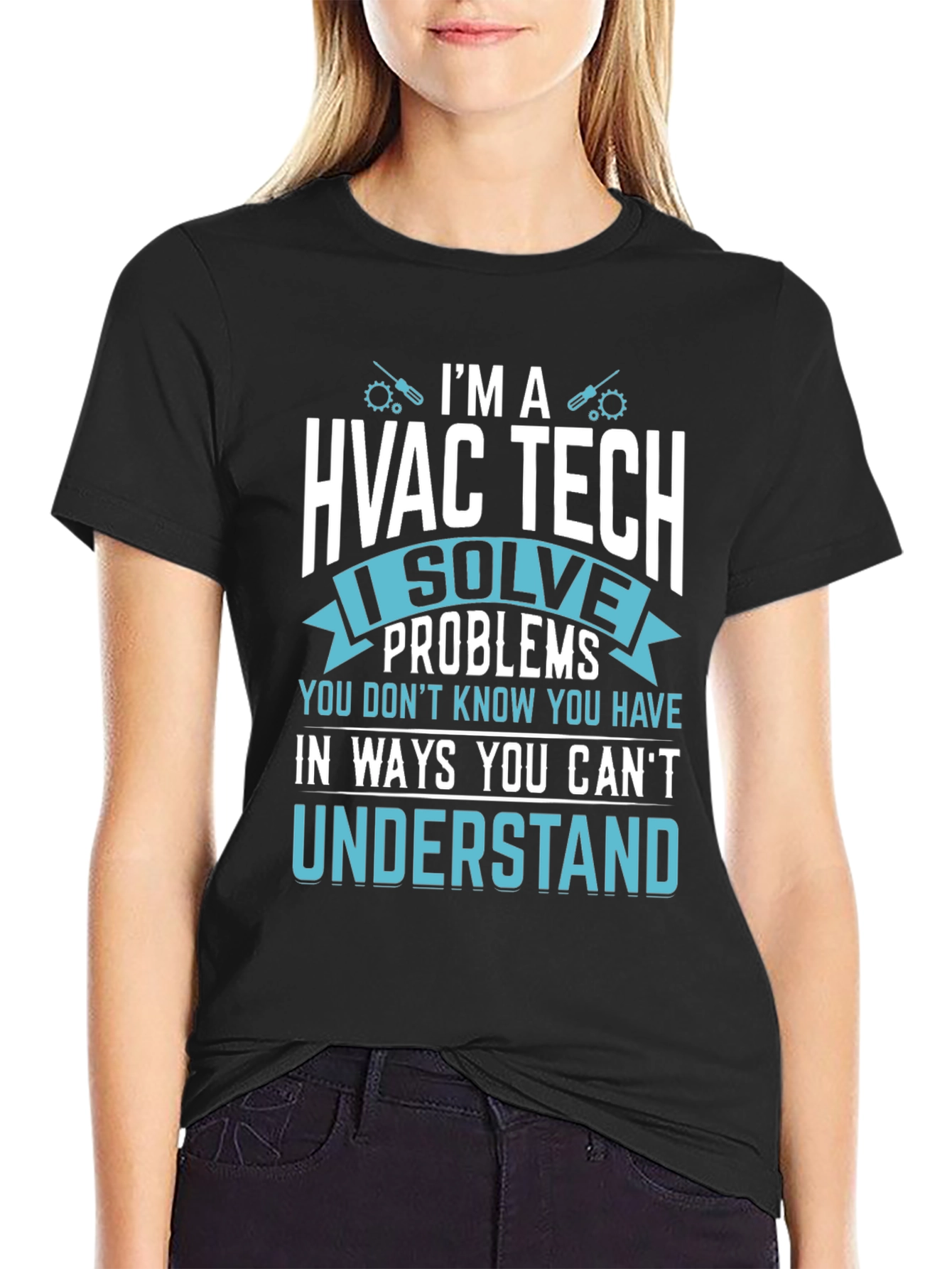 HVAC Tech T-Shirt - I Solve Problems Funny Tee