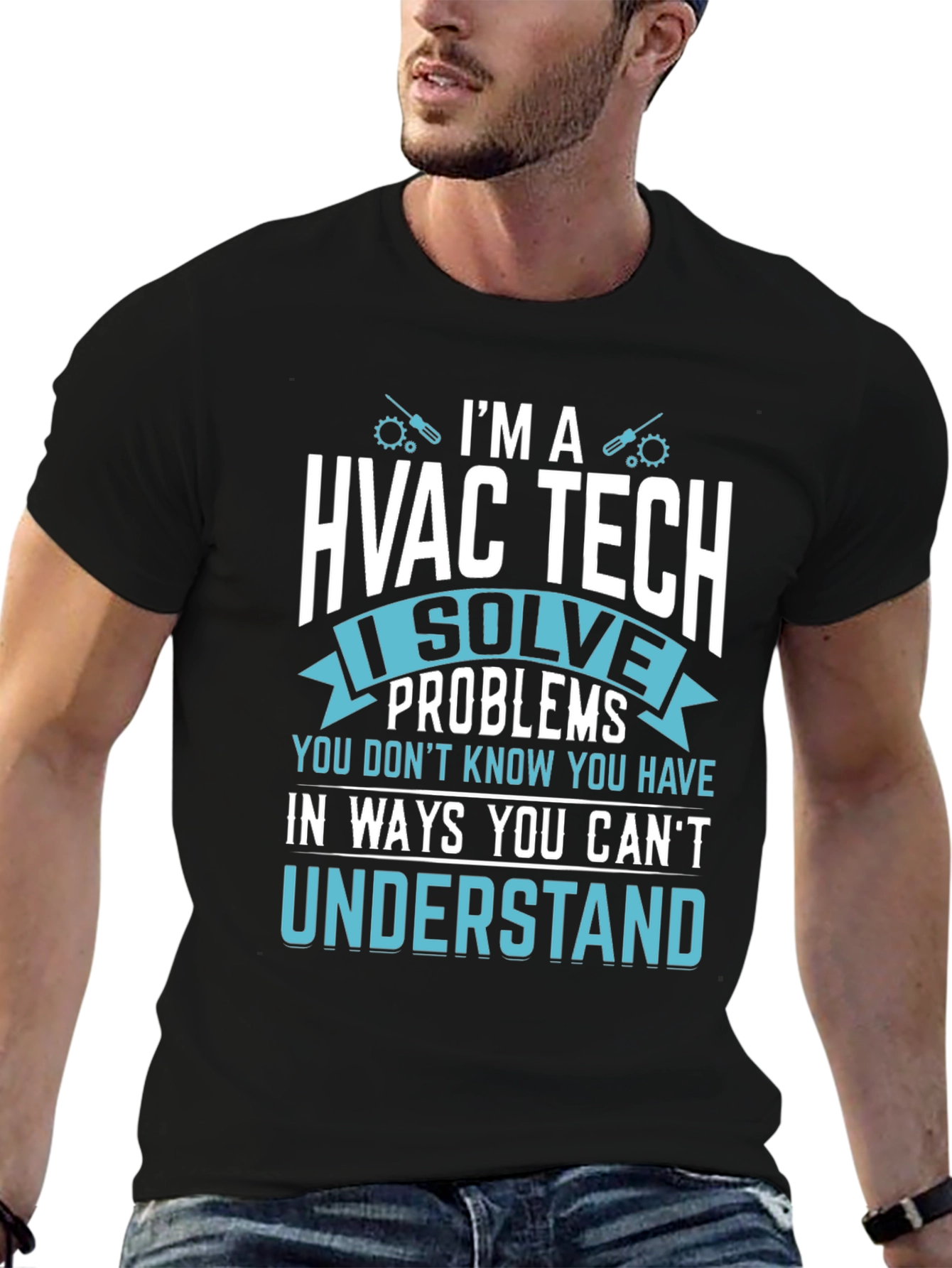 HVAC Tech T-Shirt - I Solve Problems Funny Tee