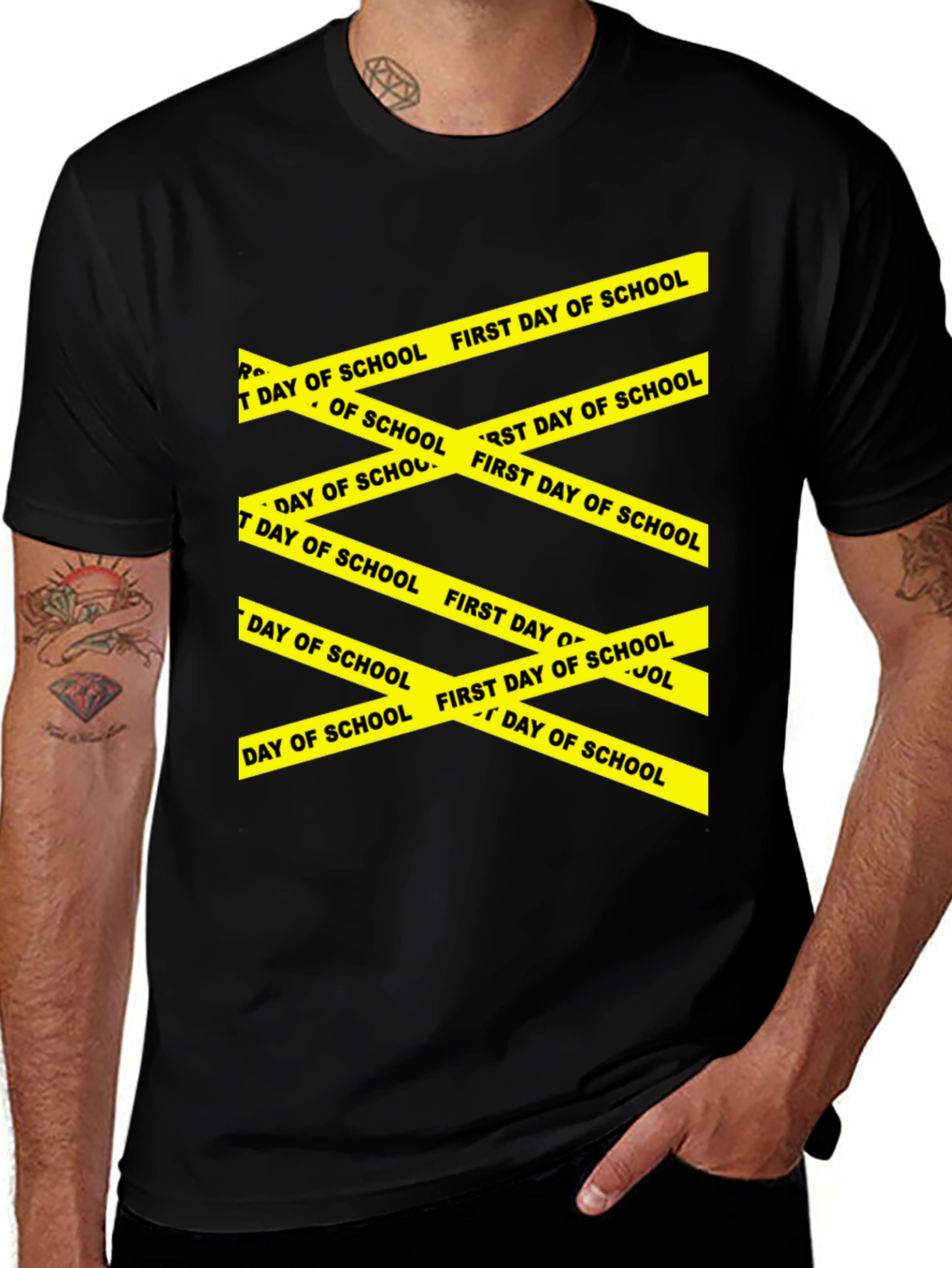 First Day of School Caution Tape T-Shirt