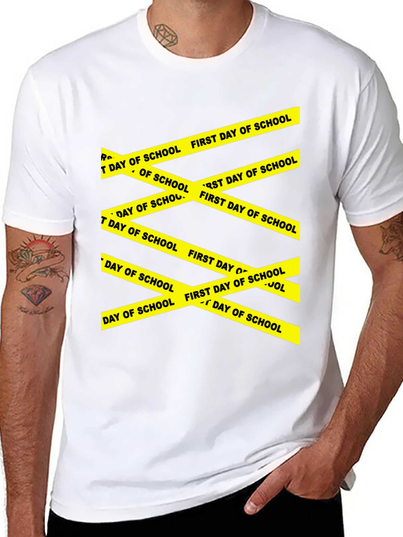First Day of School Caution Tape T-Shirt