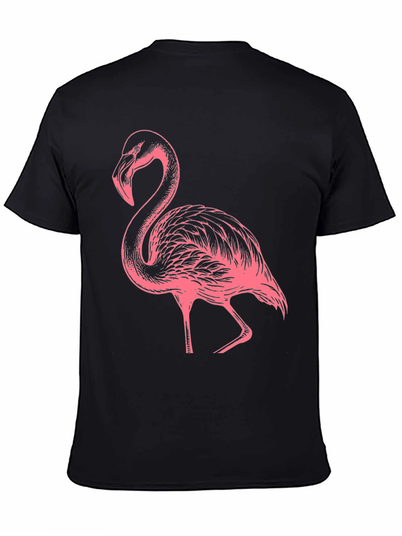 Flamingo Graphic Tee - Black Casual Shirt