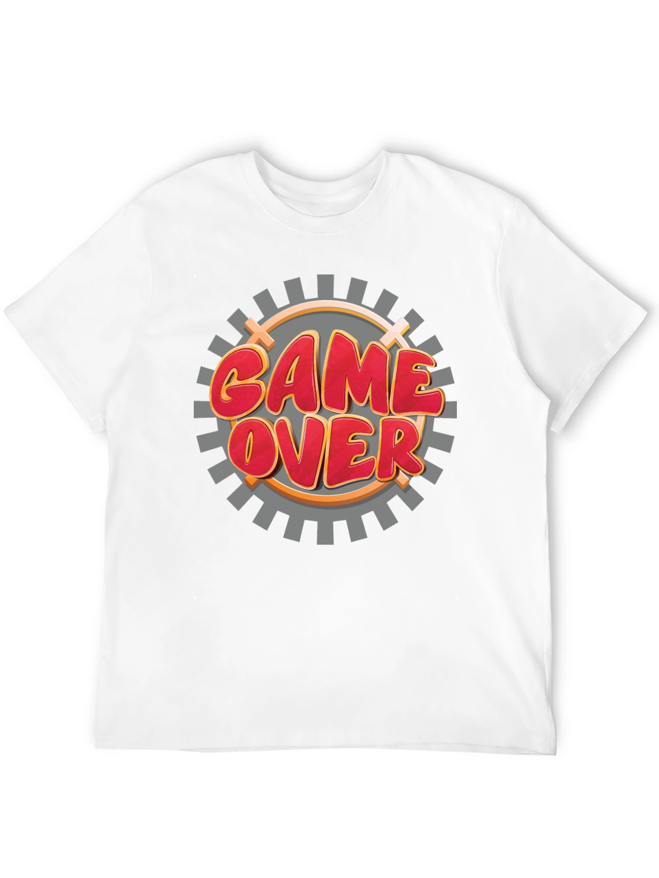 Game Over Graphic Black T-Shirt for Gamers