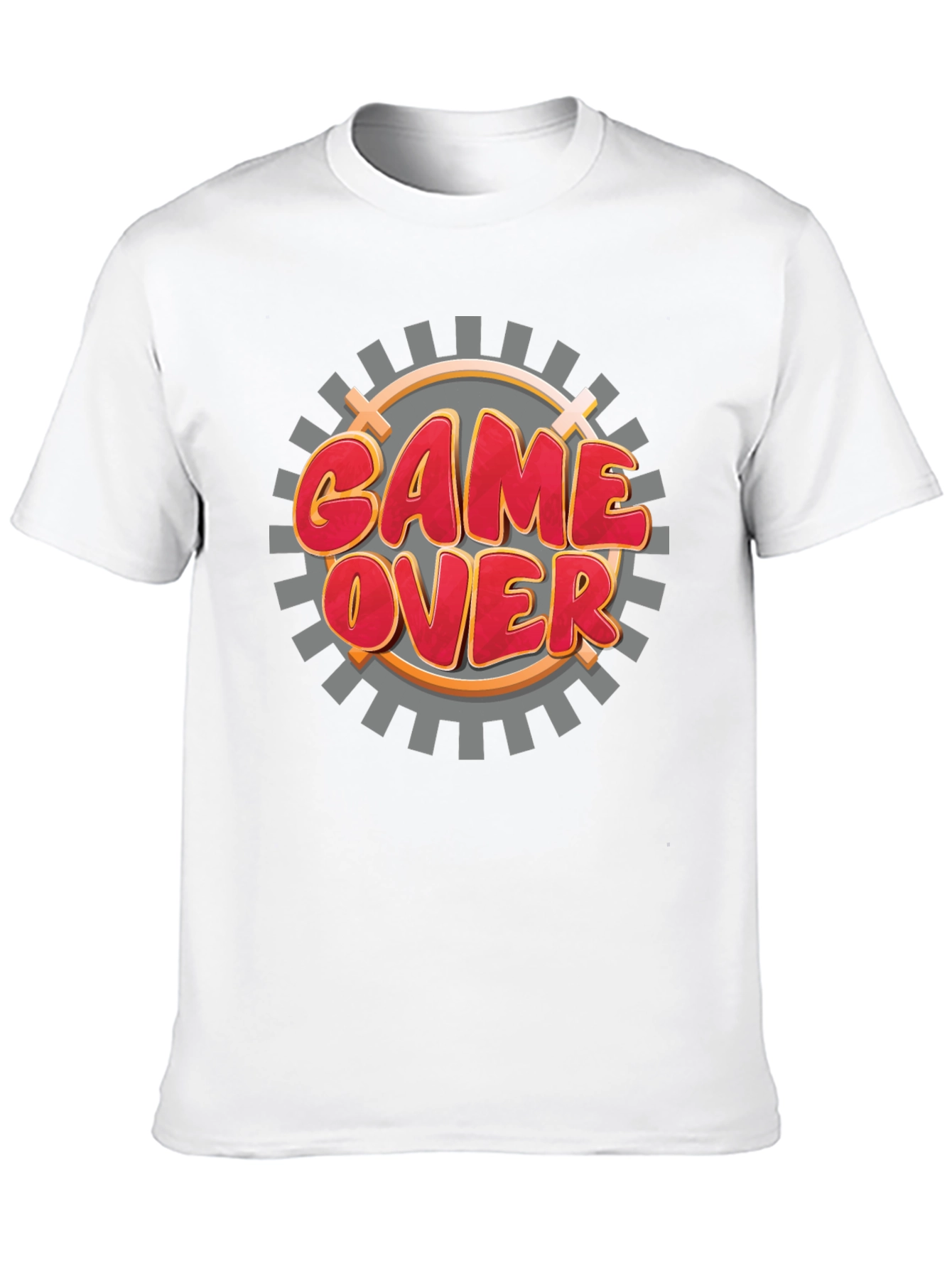 Game Over Graphic Black T-Shirt for Gamers
