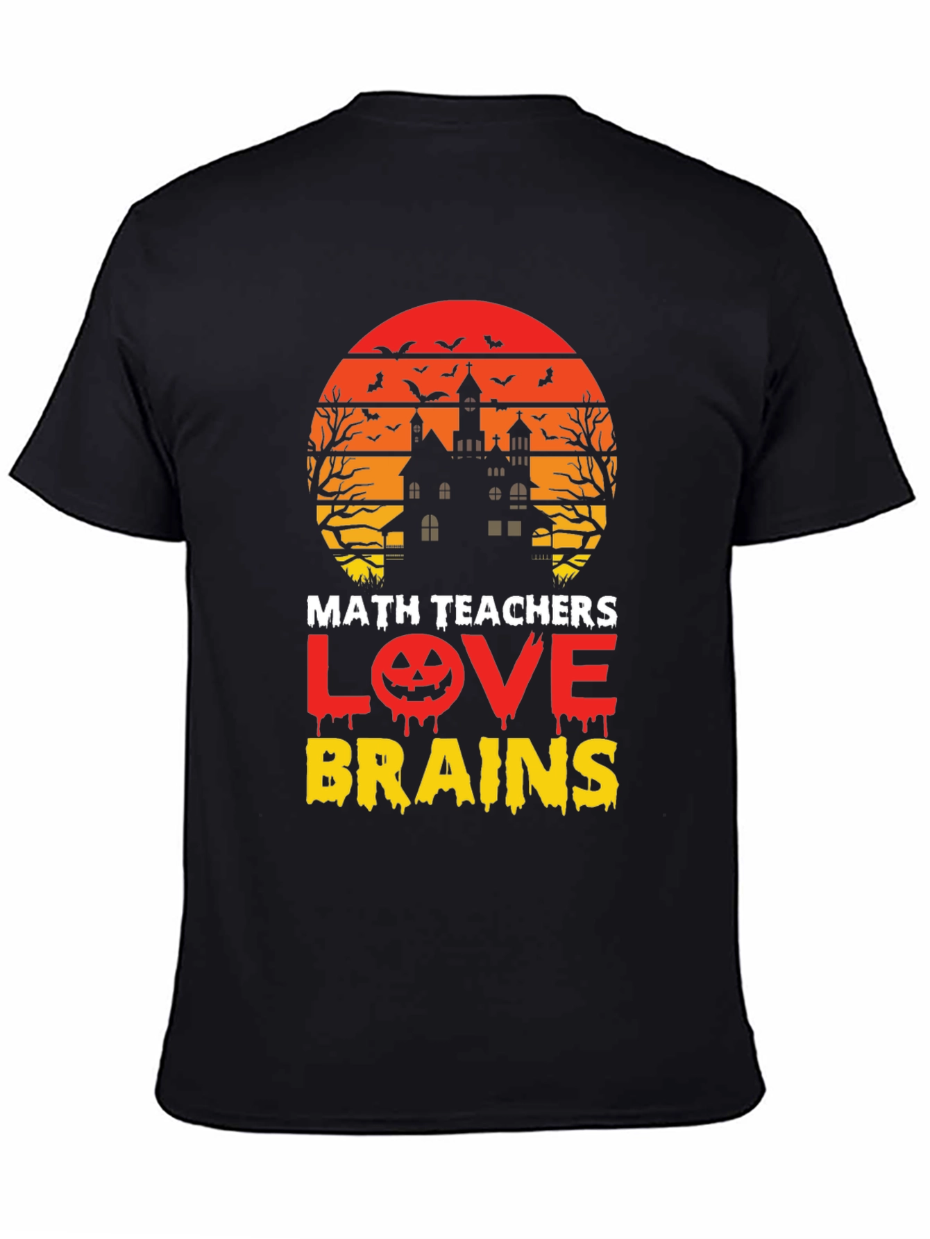 Math Teachers Love Brains Halloween T-Shirt