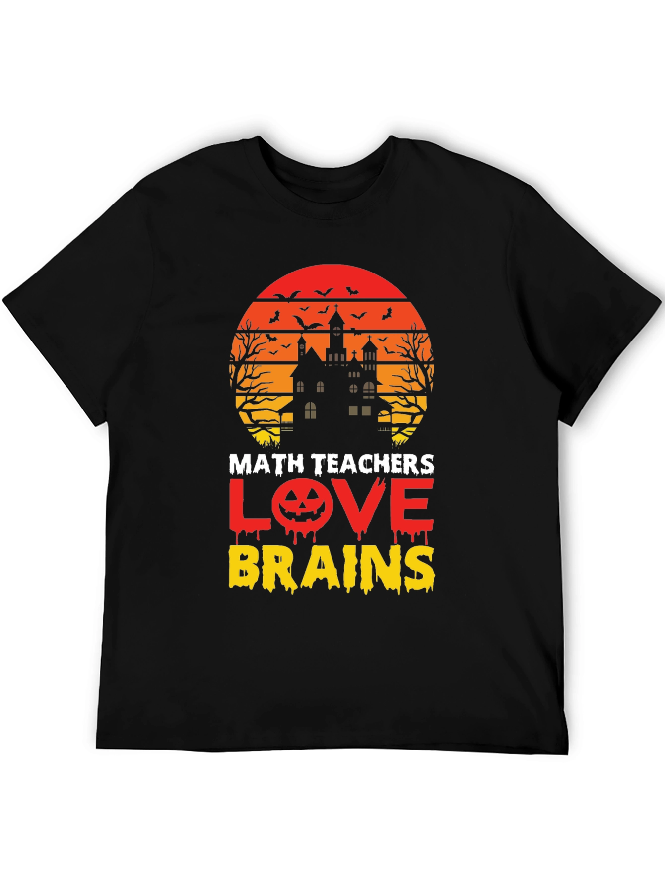 Math Teachers Love Brains Halloween T-Shirt