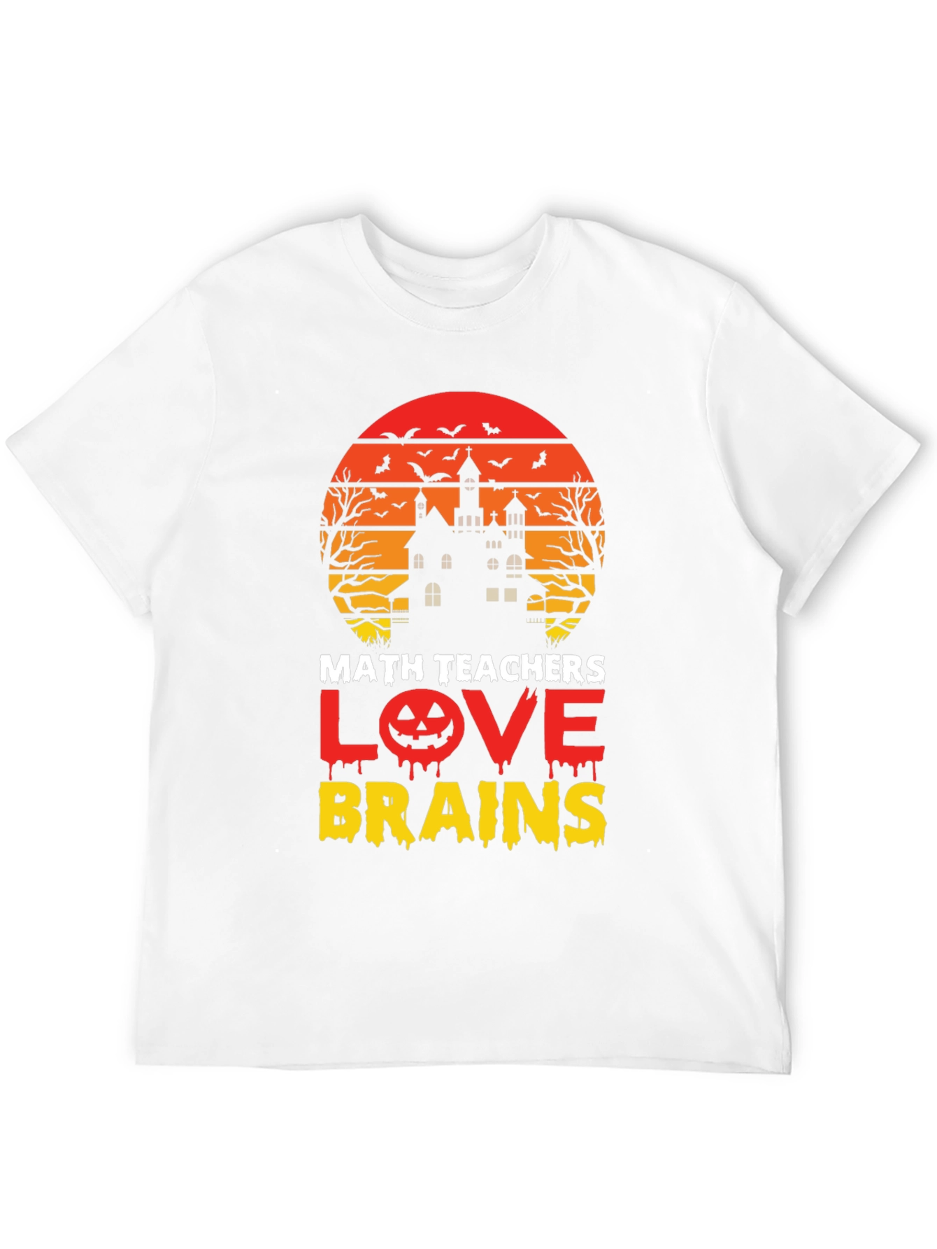 Math Teachers Love Brains Halloween T-Shirt