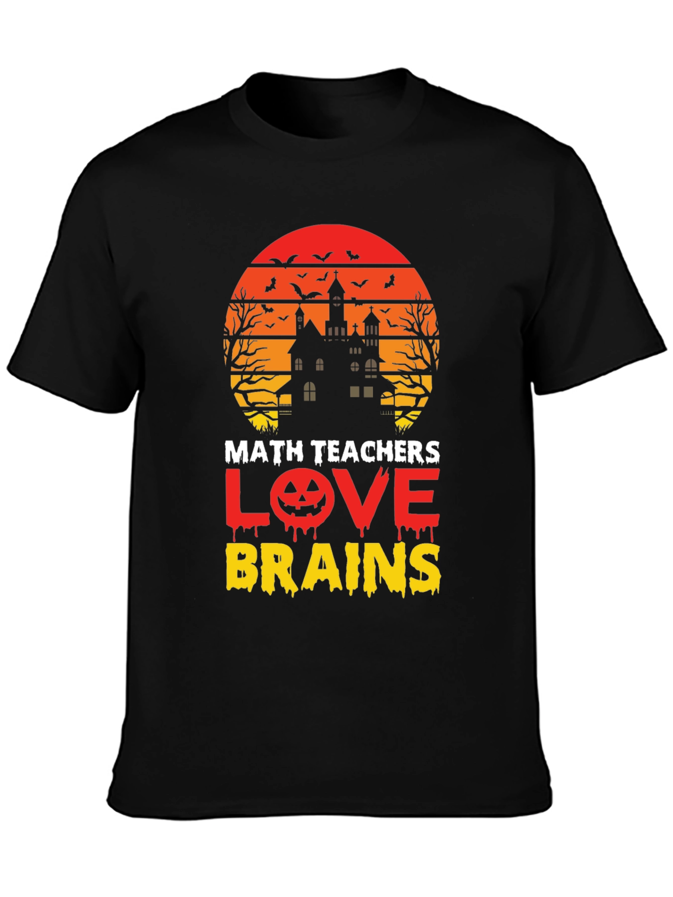 Math Teachers Love Brains Halloween T-Shirt