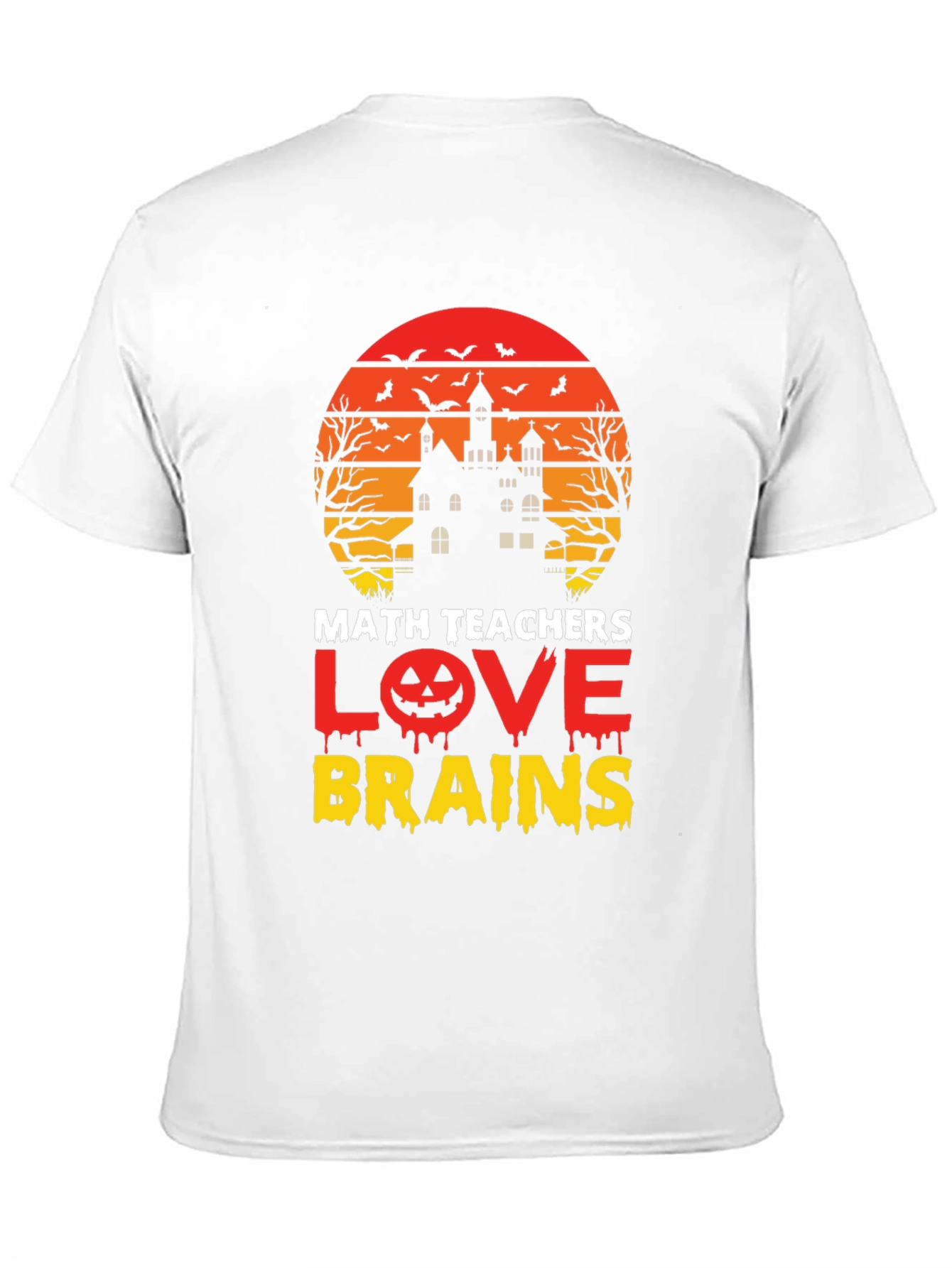 Math Teachers Love Brains Halloween T-Shirt