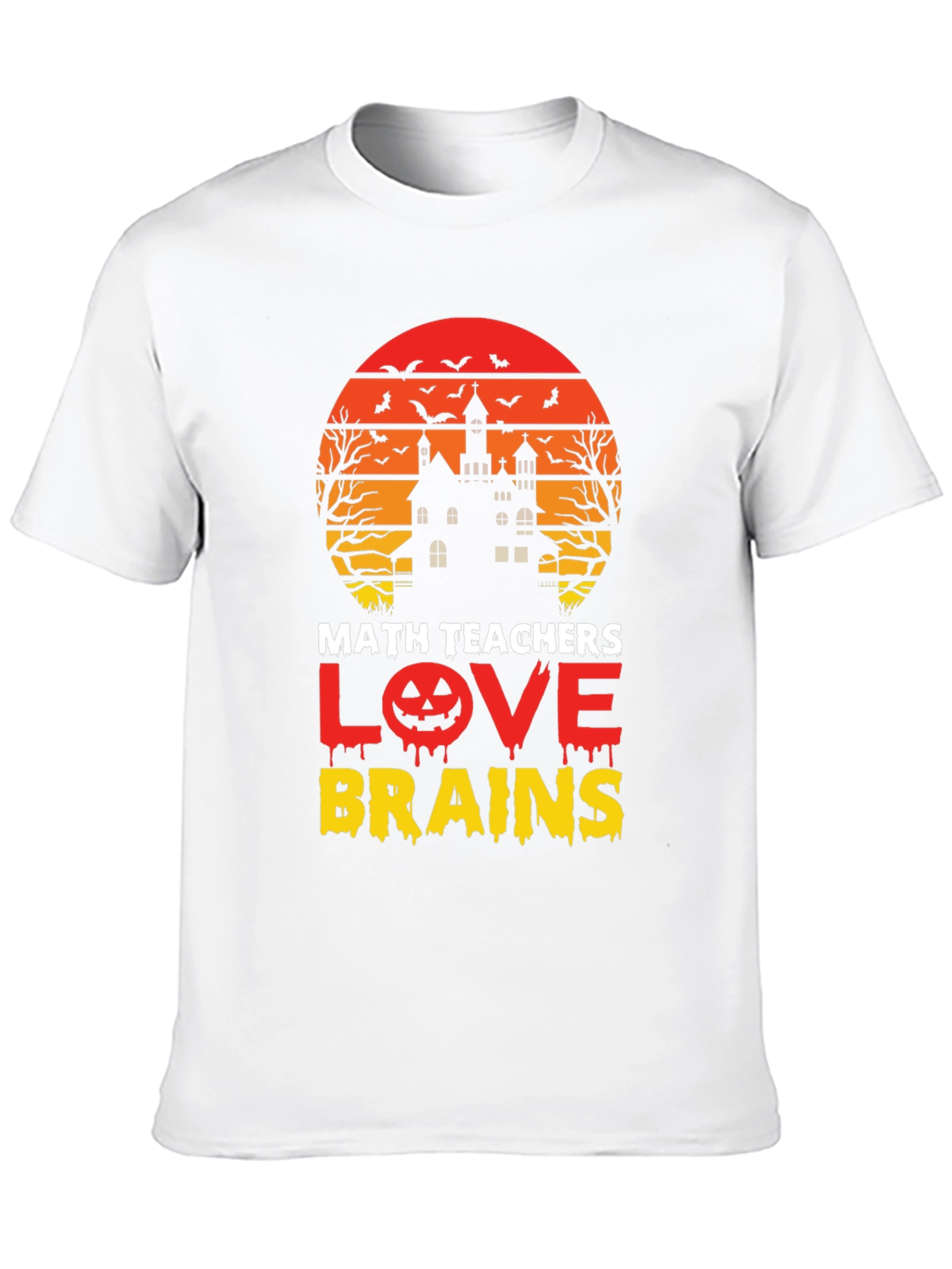 Math Teachers Love Brains Halloween T-Shirt