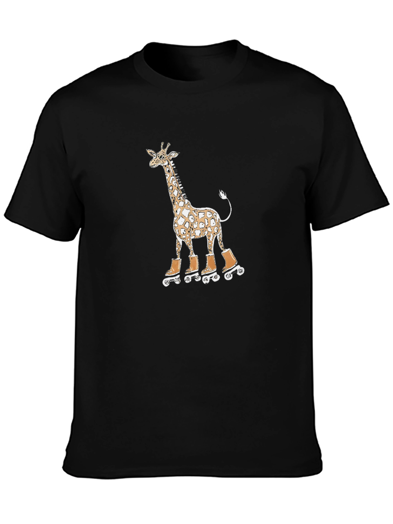 Giraffe on Roller Skates Graphic Tee