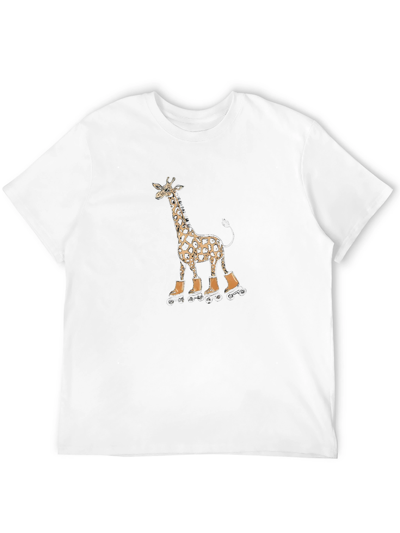 Giraffe on Roller Skates Graphic Tee