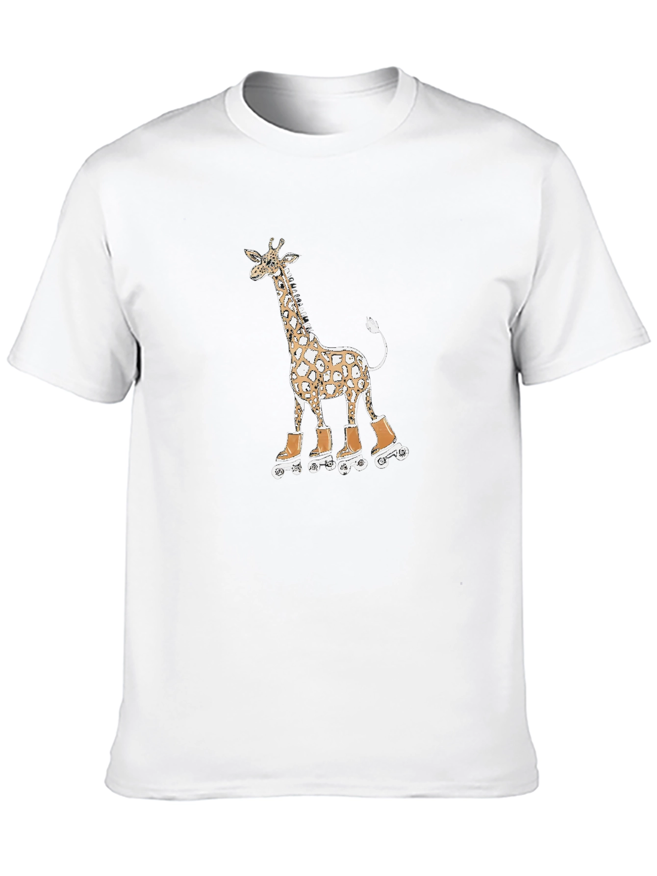 Giraffe on Roller Skates Graphic Tee