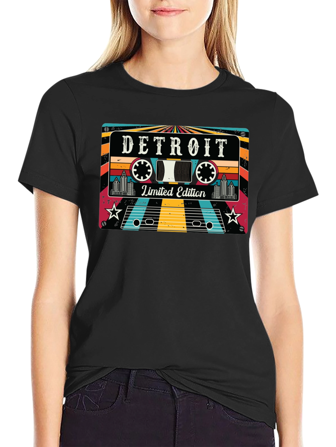 Detroit Limited Edition Retro Cassette Tape T-Shirt