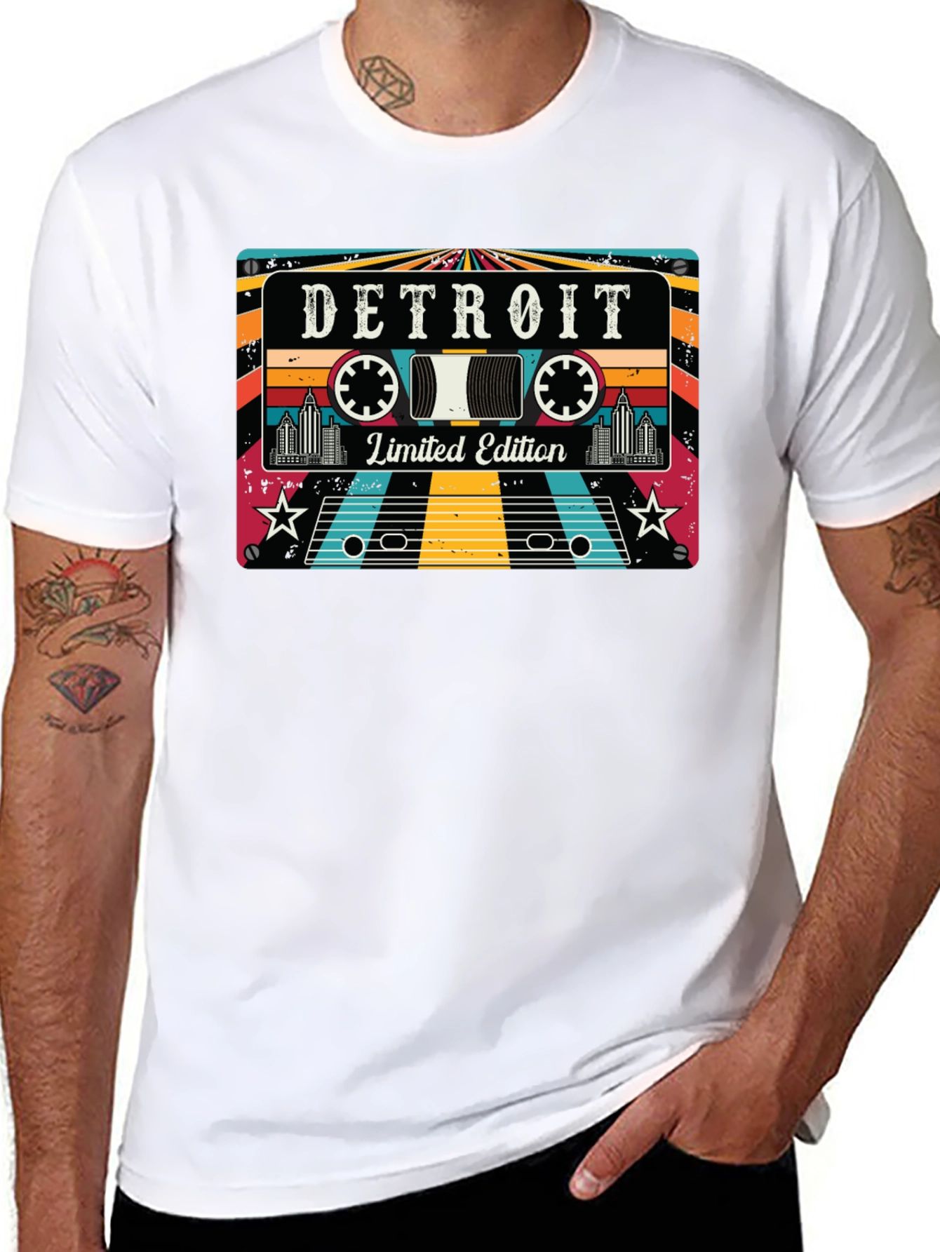 Detroit Limited Edition Retro Cassette Tape T-Shirt