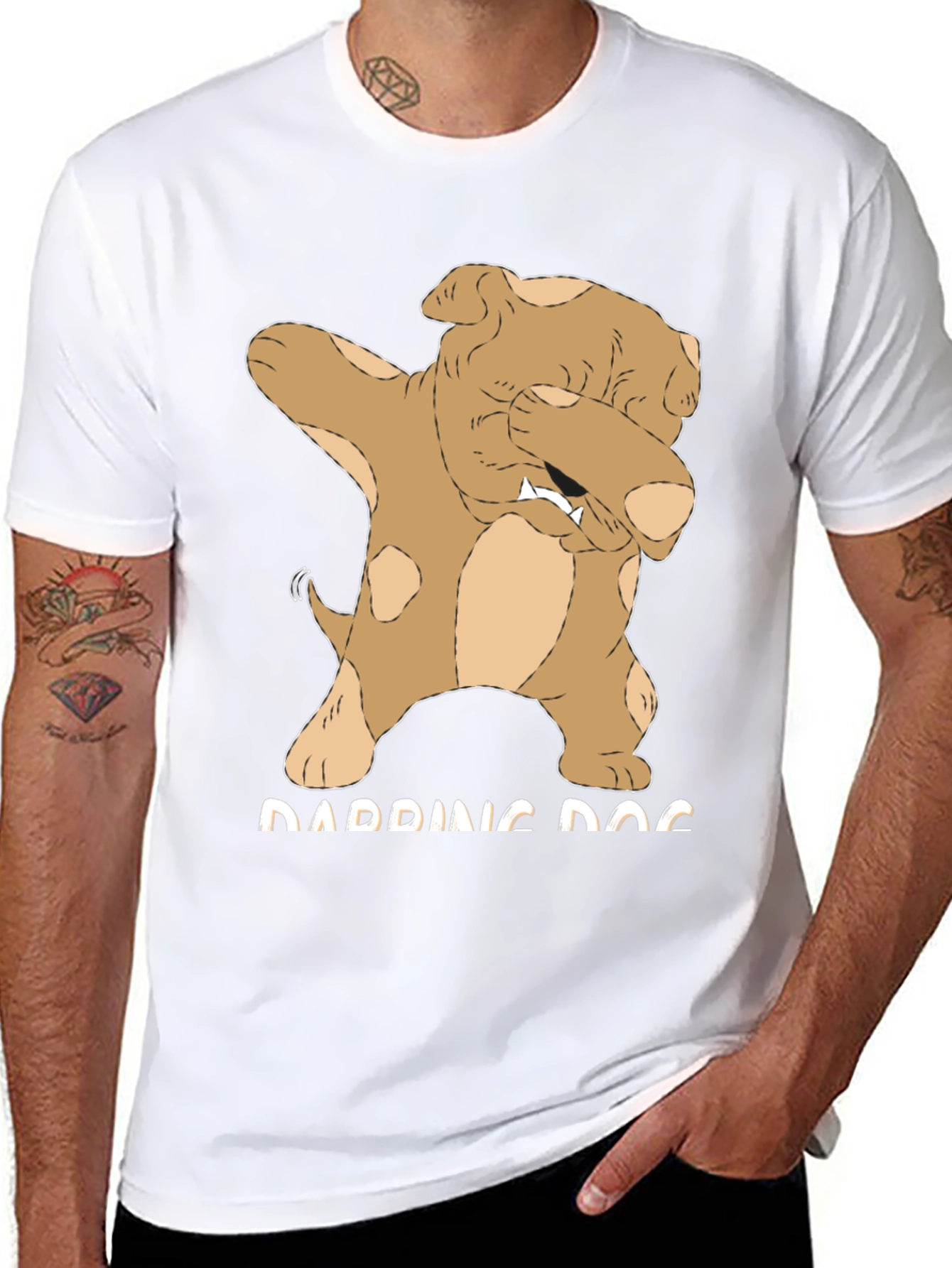 Dabbing Dog Graphic Tee