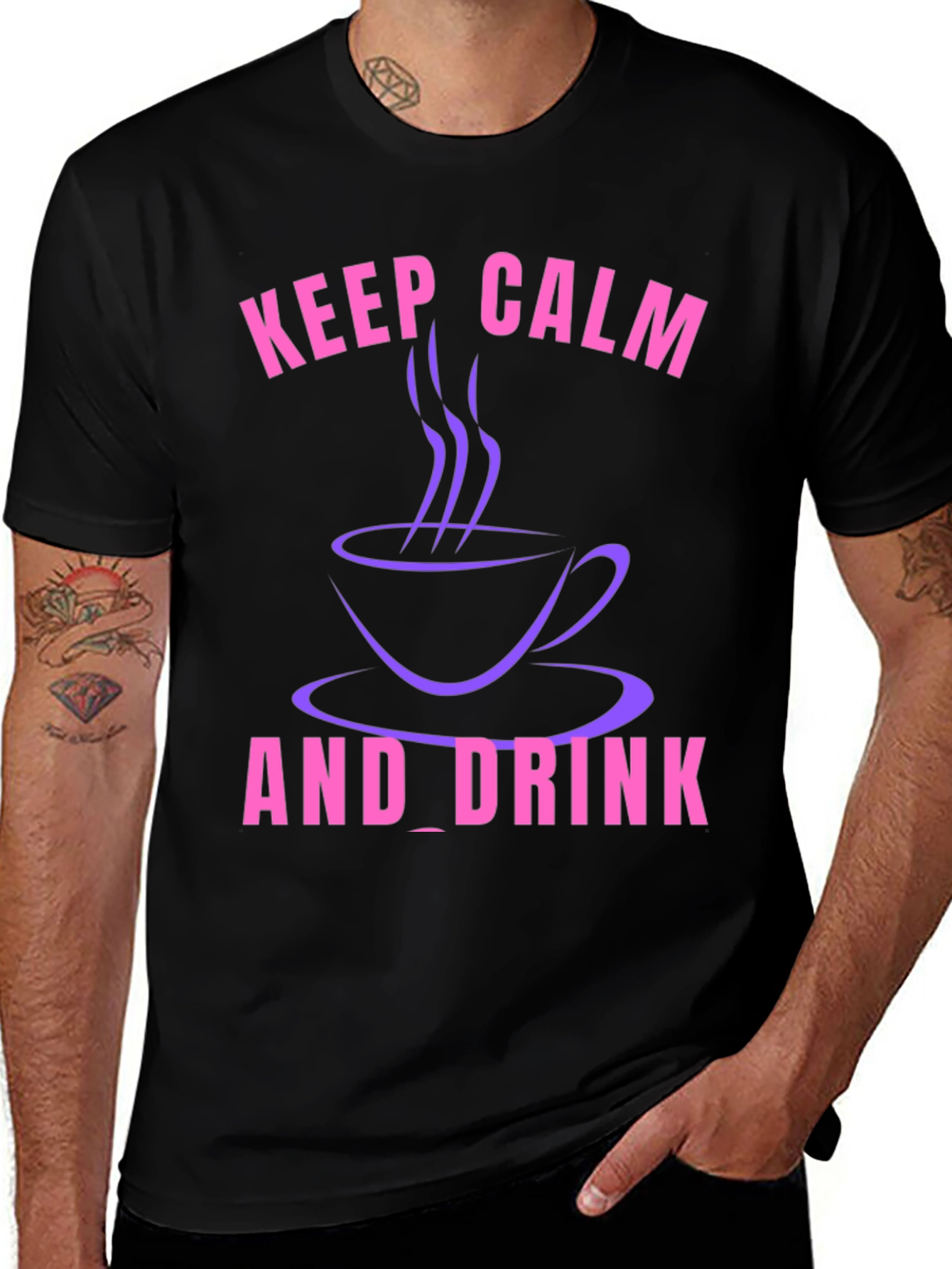 Keep Calm and Drink T-Shirt - Coffee Lover Tee