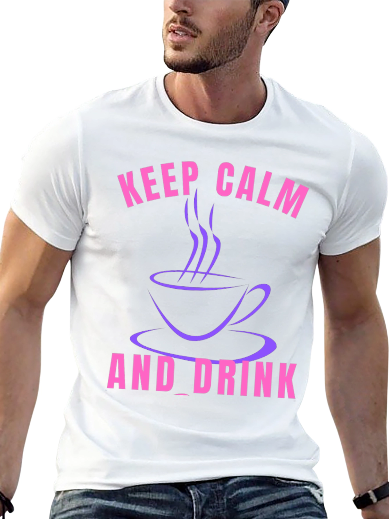 Keep Calm and Drink T-Shirt - Coffee Lover Tee