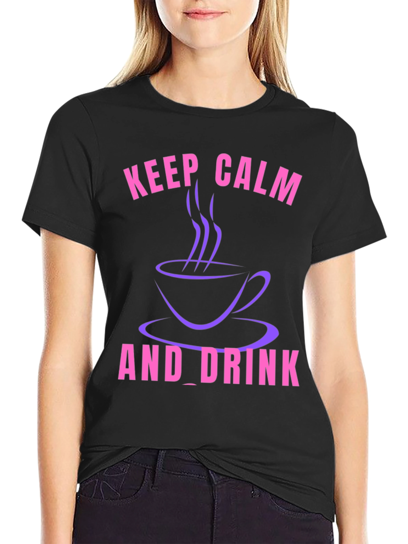 Keep Calm and Drink T-Shirt - Coffee Lover Tee