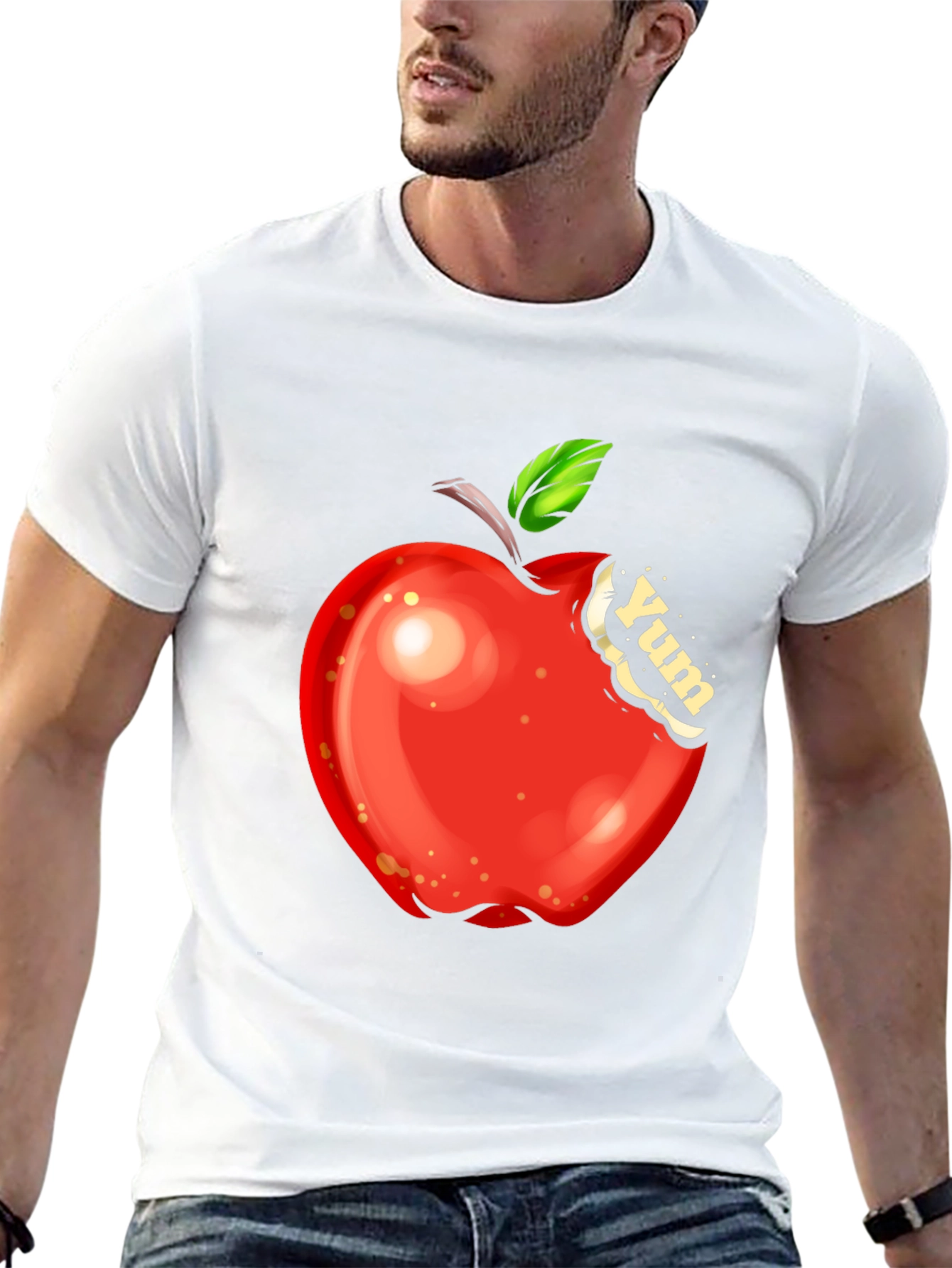 Yum Apple Graphic Tee - Bite into Style!