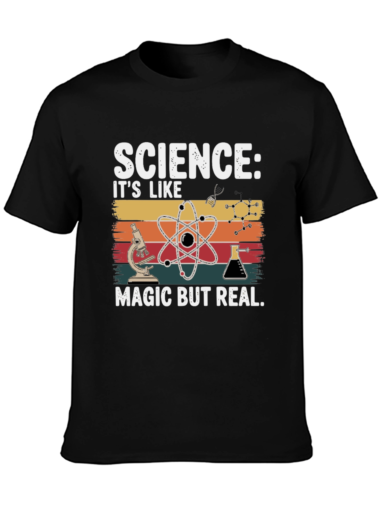 Science: Its Like Magic But Real Black T-Shirt