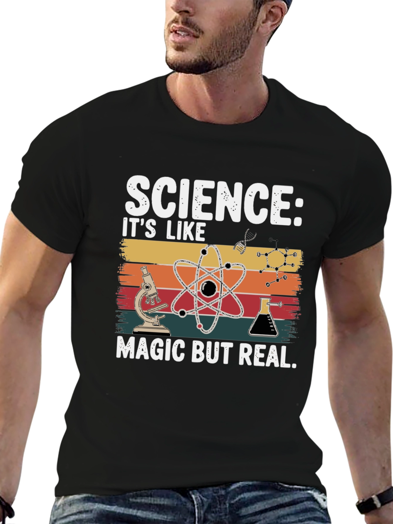 Science: Its Like Magic But Real Black T-Shirt
