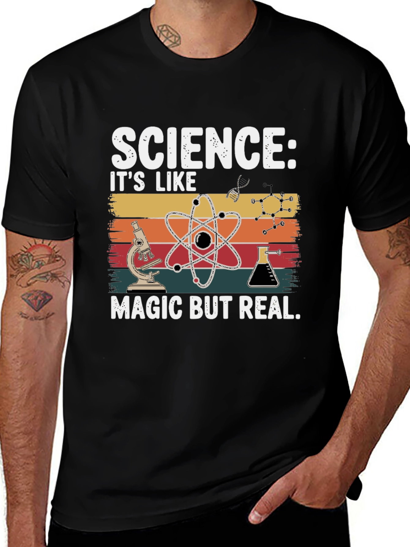 Science: Its Like Magic But Real Black T-Shirt