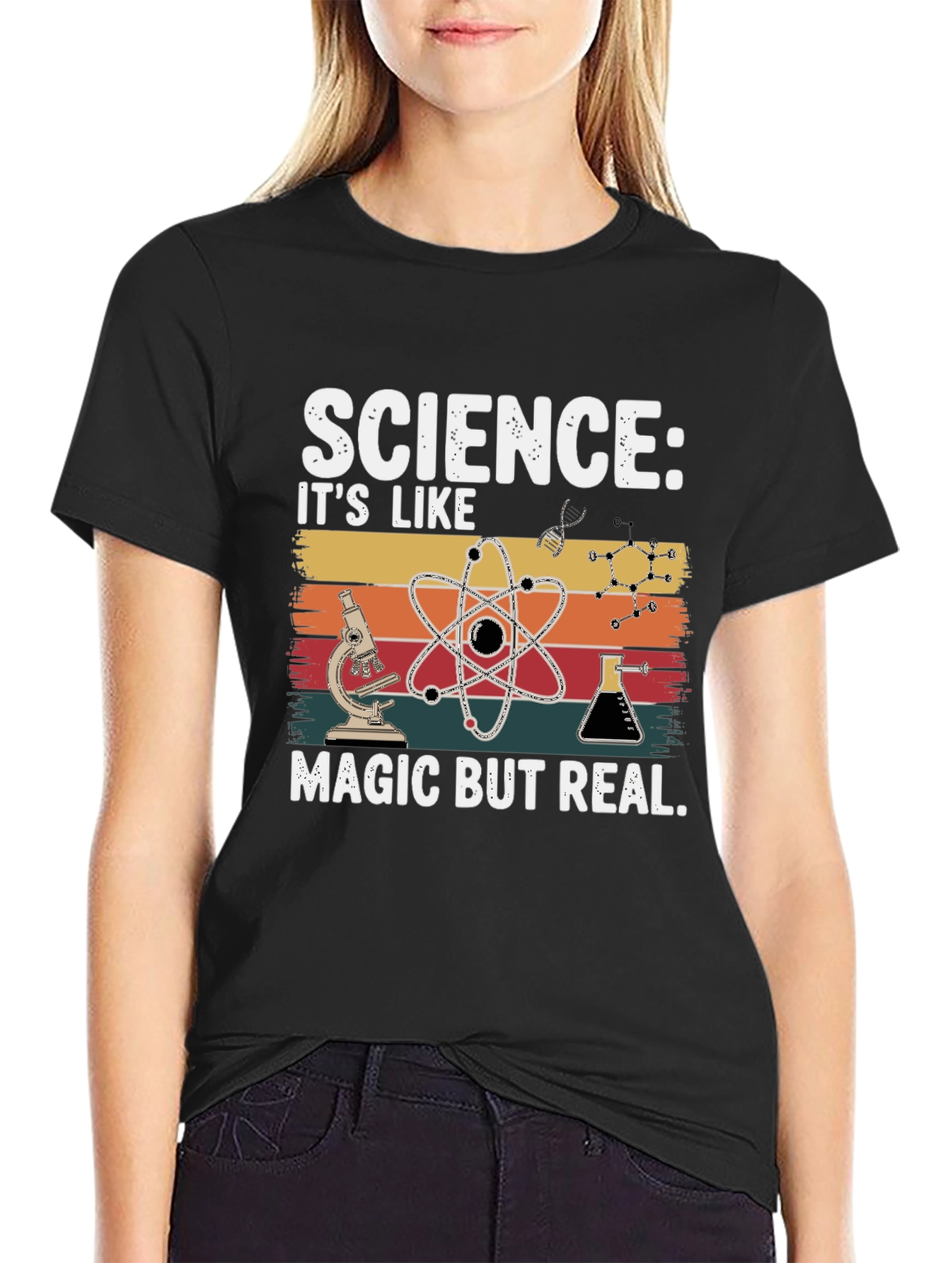 Science: Its Like Magic But Real Black T-Shirt