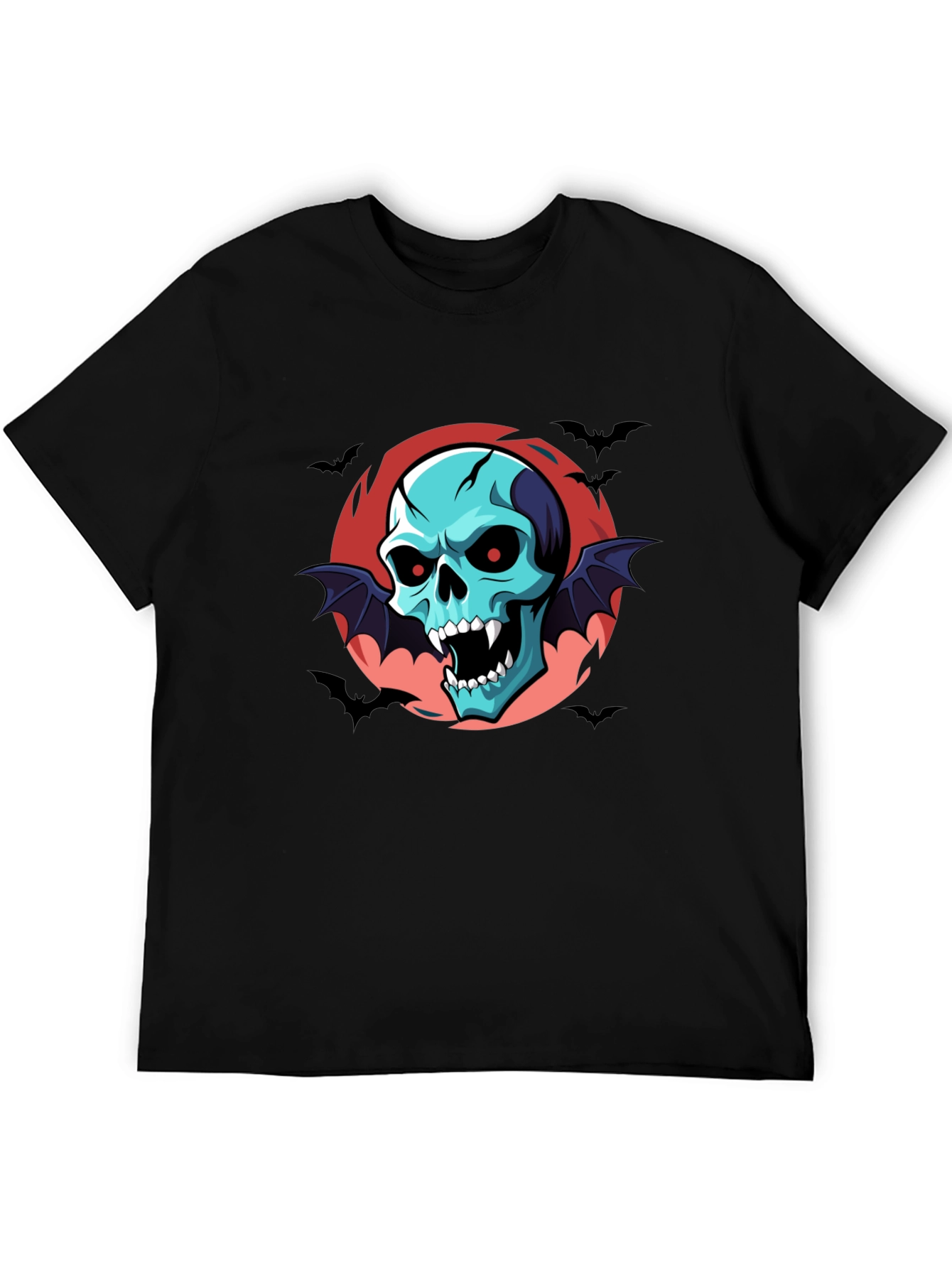 Skull Vampire Bats T-Shirt - Halloween Style