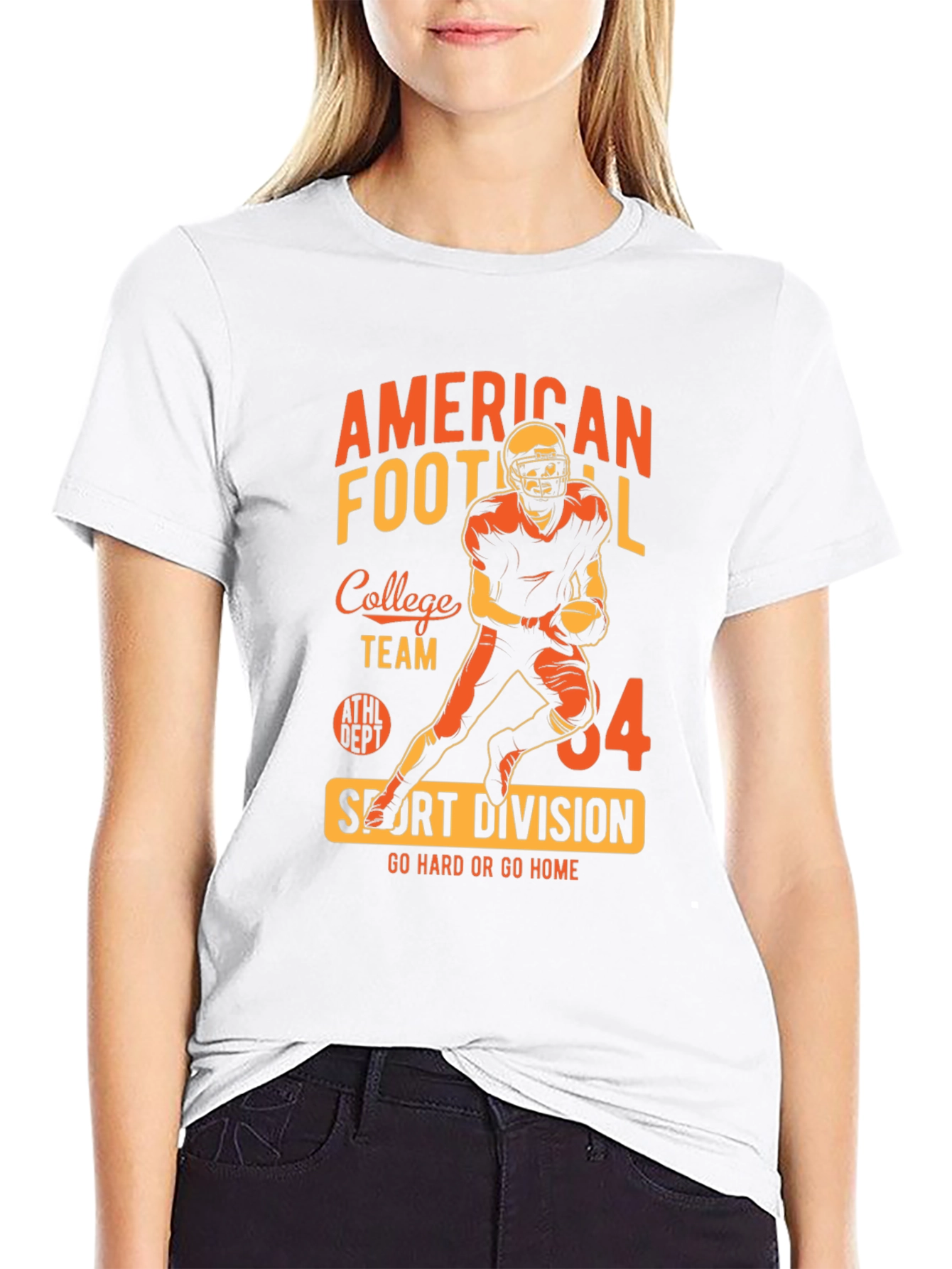 American Football Graphic Black T-Shirt