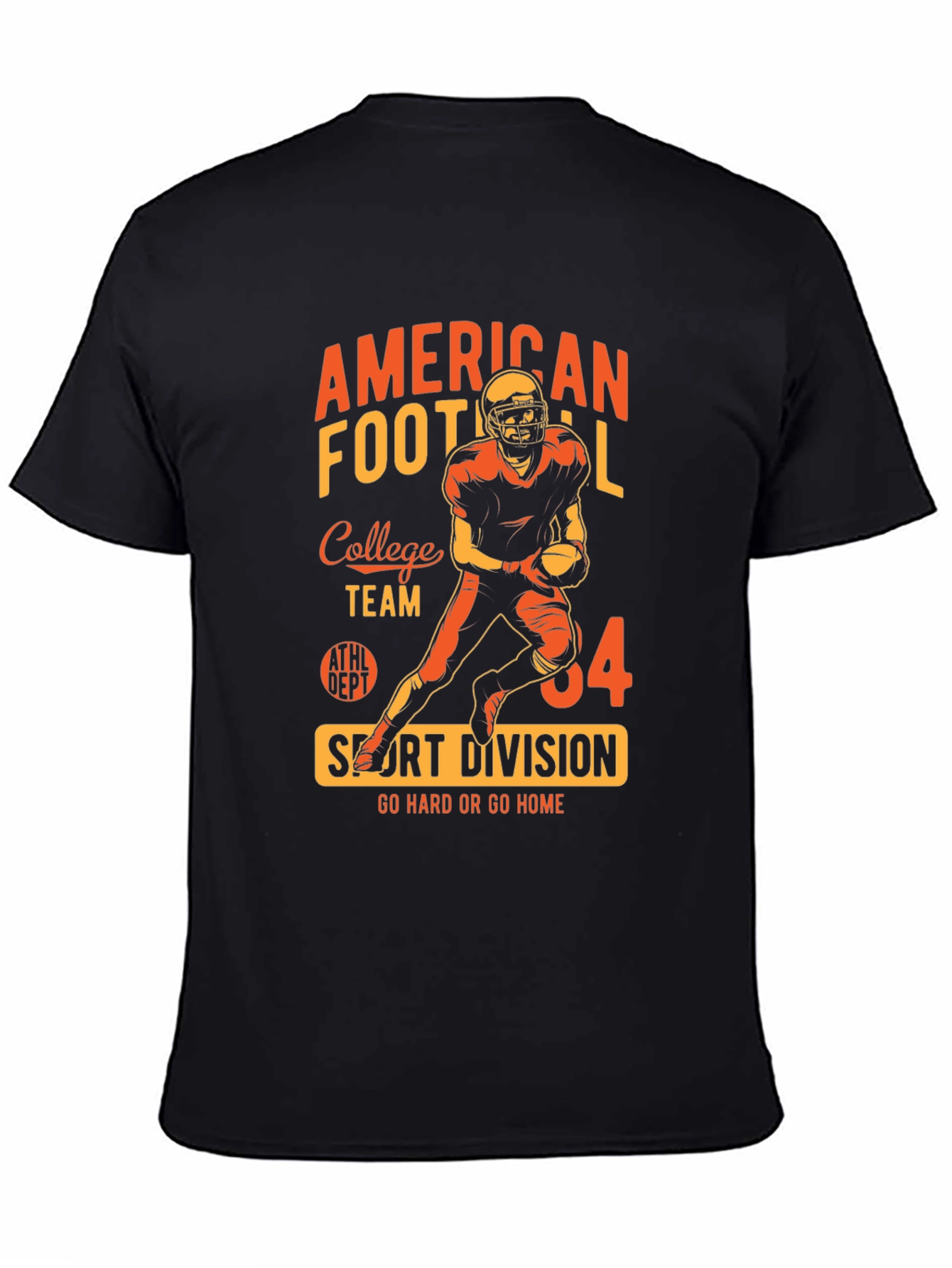 American Football Graphic Black T-Shirt