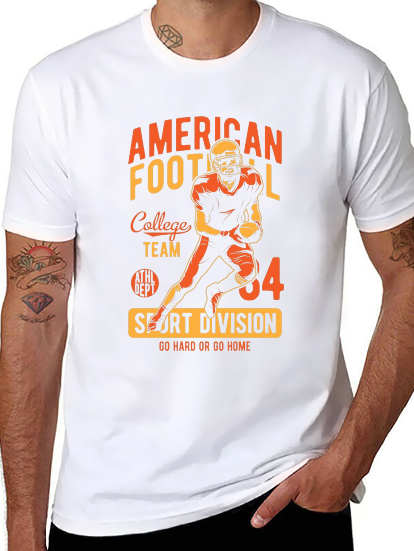 American Football Graphic Black T-Shirt