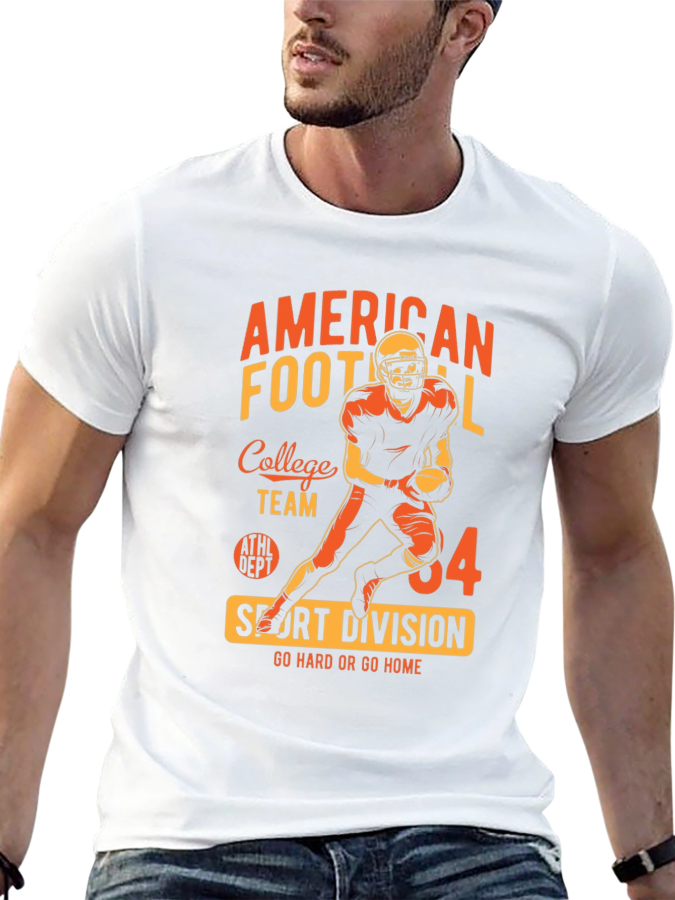 American Football Graphic Black T-Shirt