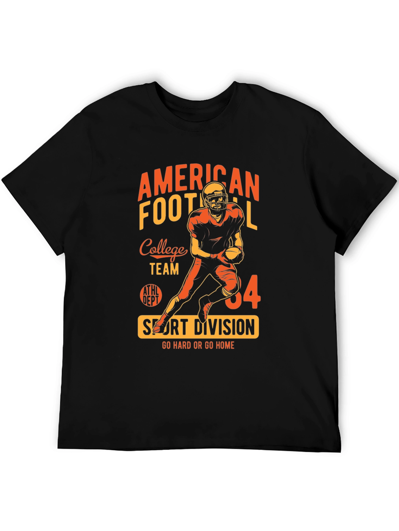 American Football Graphic Black T-Shirt