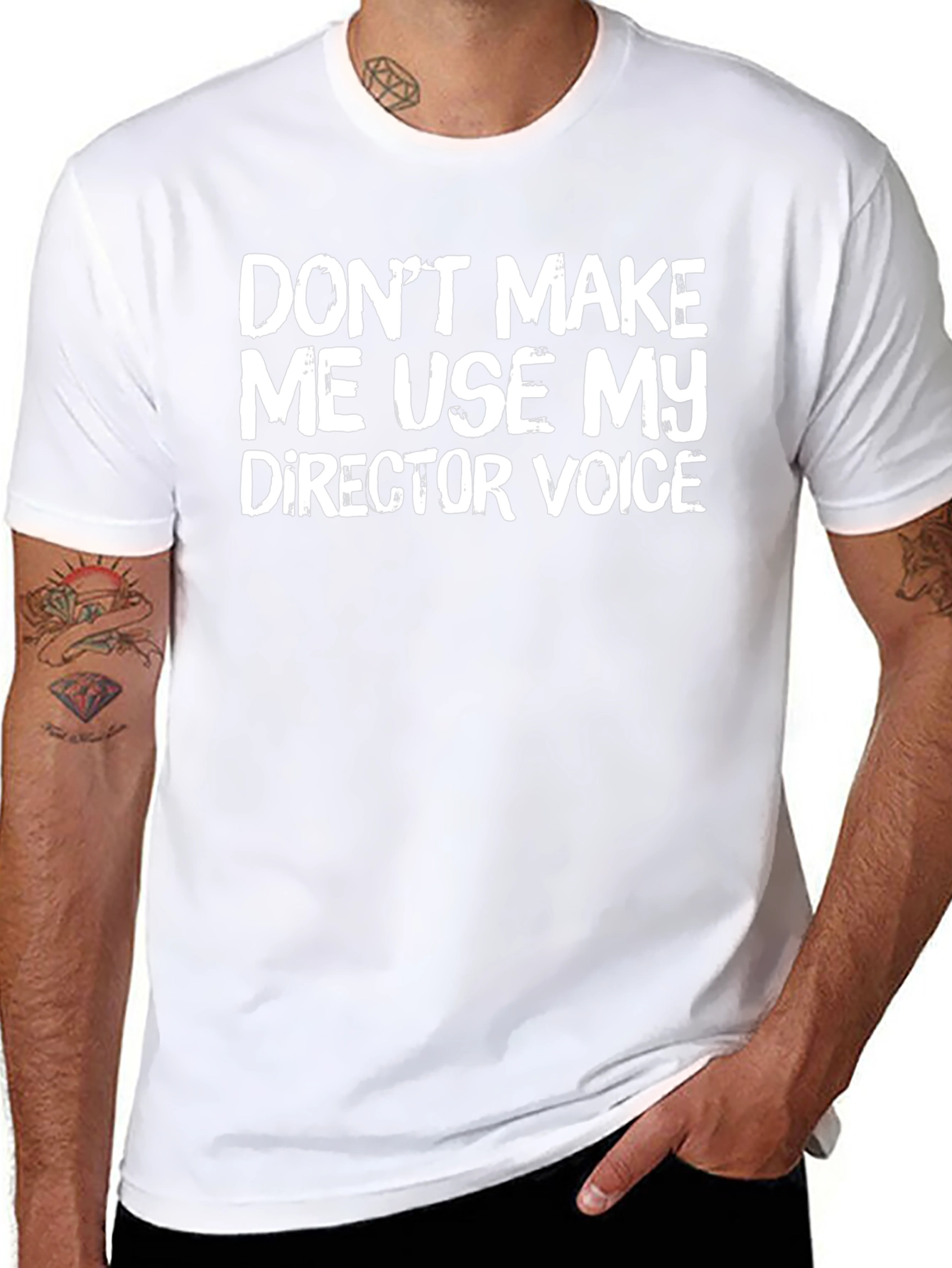 Director Voice T-Shirt - Funny Crew Neck Tee