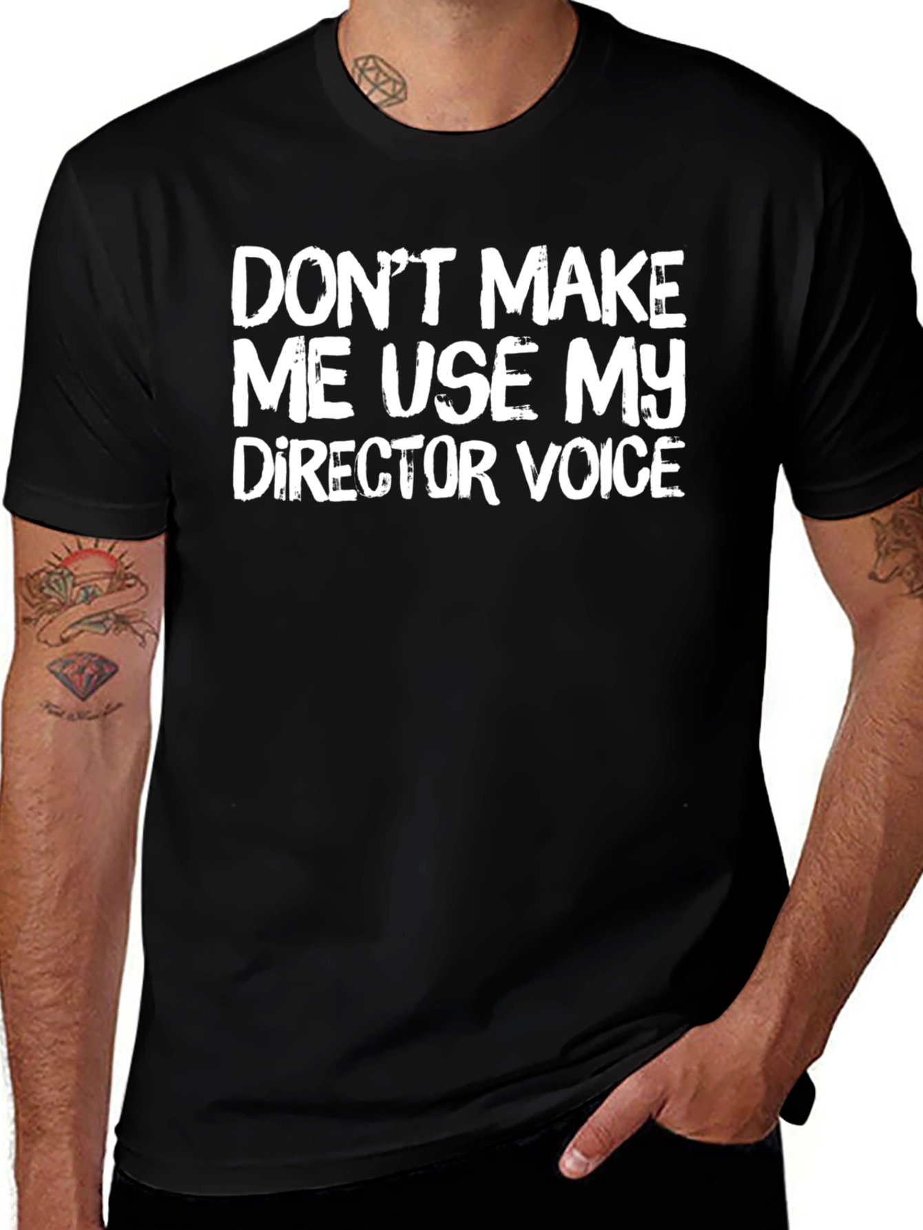 Director Voice T-Shirt - Funny Crew Neck Tee