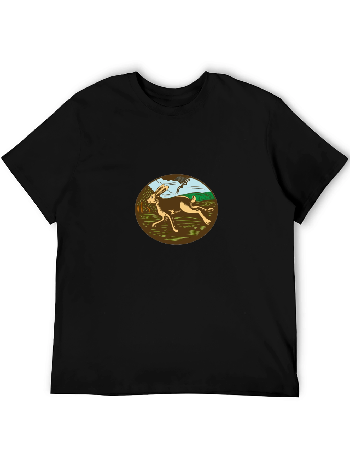 Running Hare Graphic Tee - Black