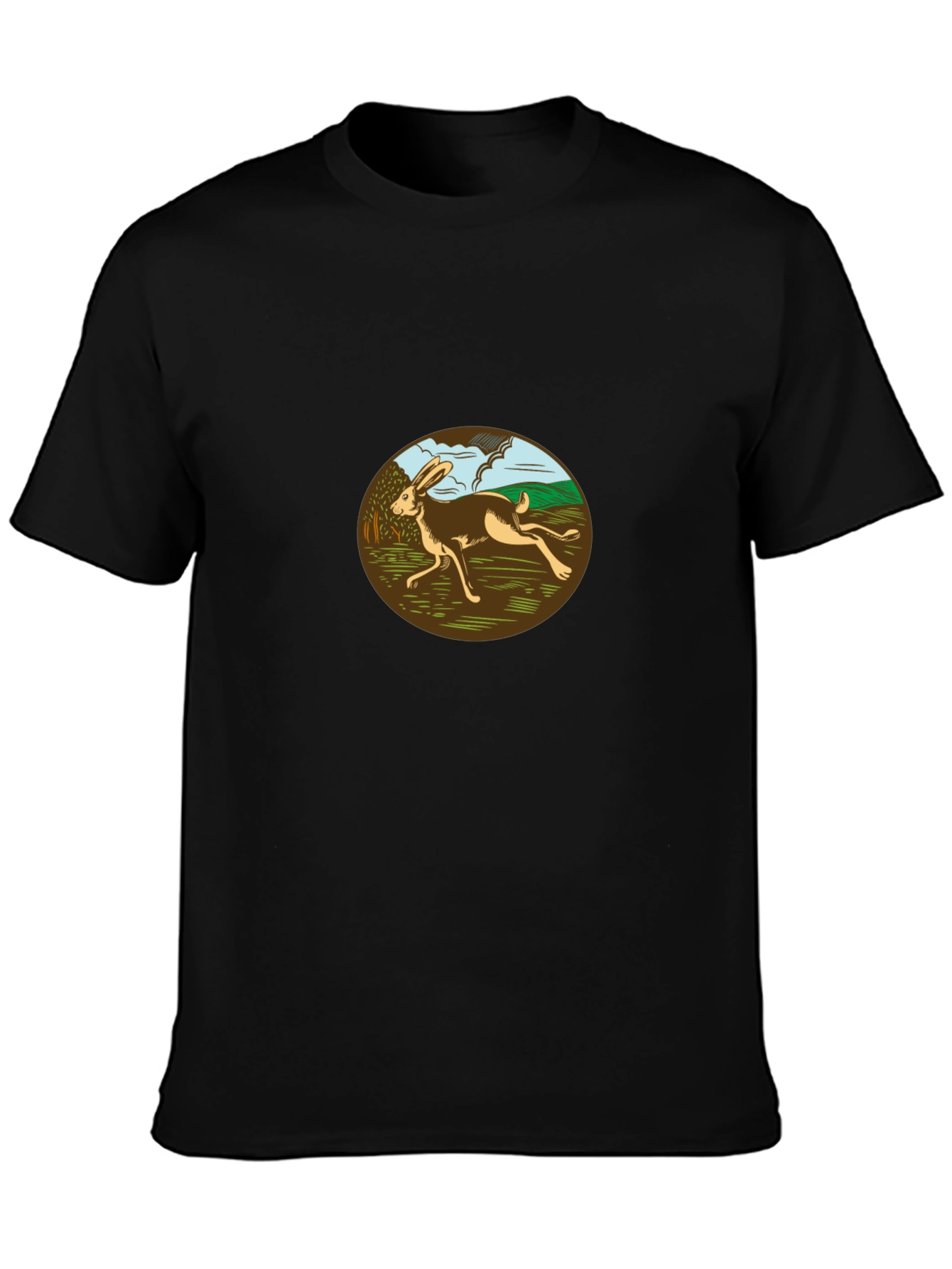 Running Hare Graphic Tee - Black