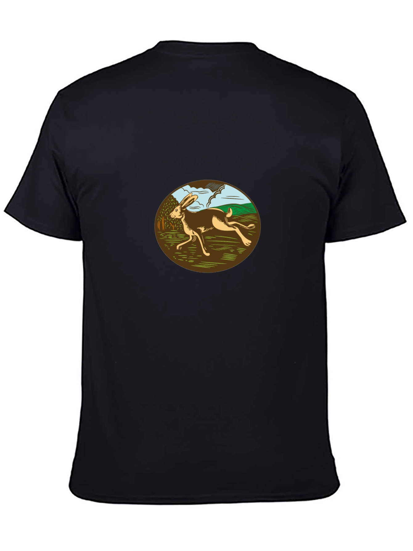 Running Hare Graphic Tee - Black