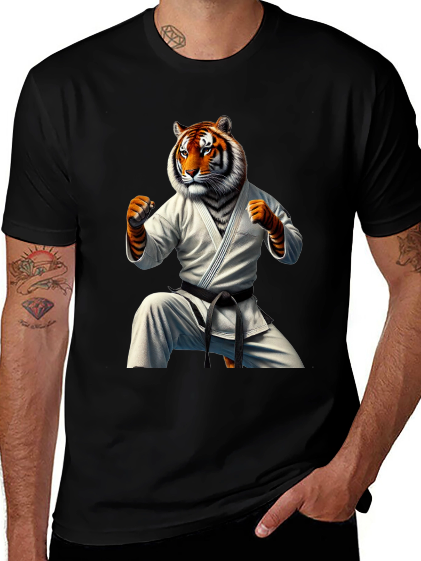 Tiger Karate Black T-Shirt