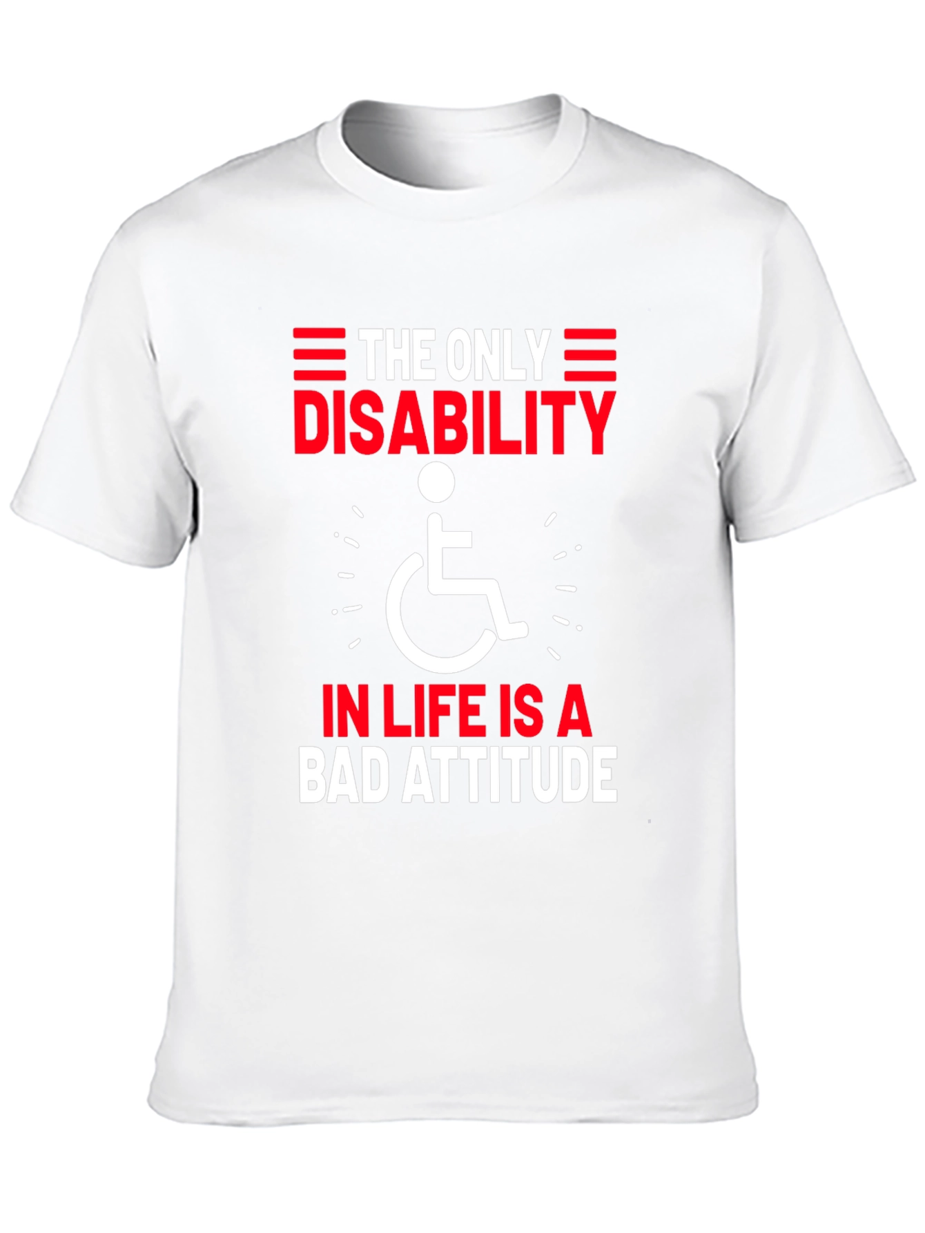 Disability Attitude T-Shirt Black Graphic Tee