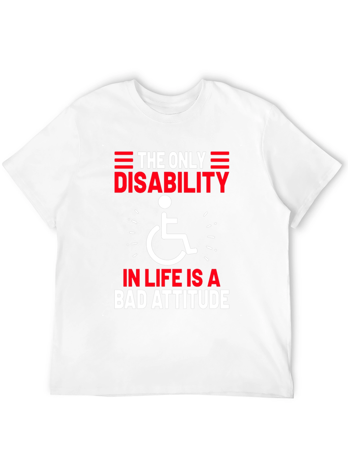 Disability Attitude T-Shirt Black Graphic Tee