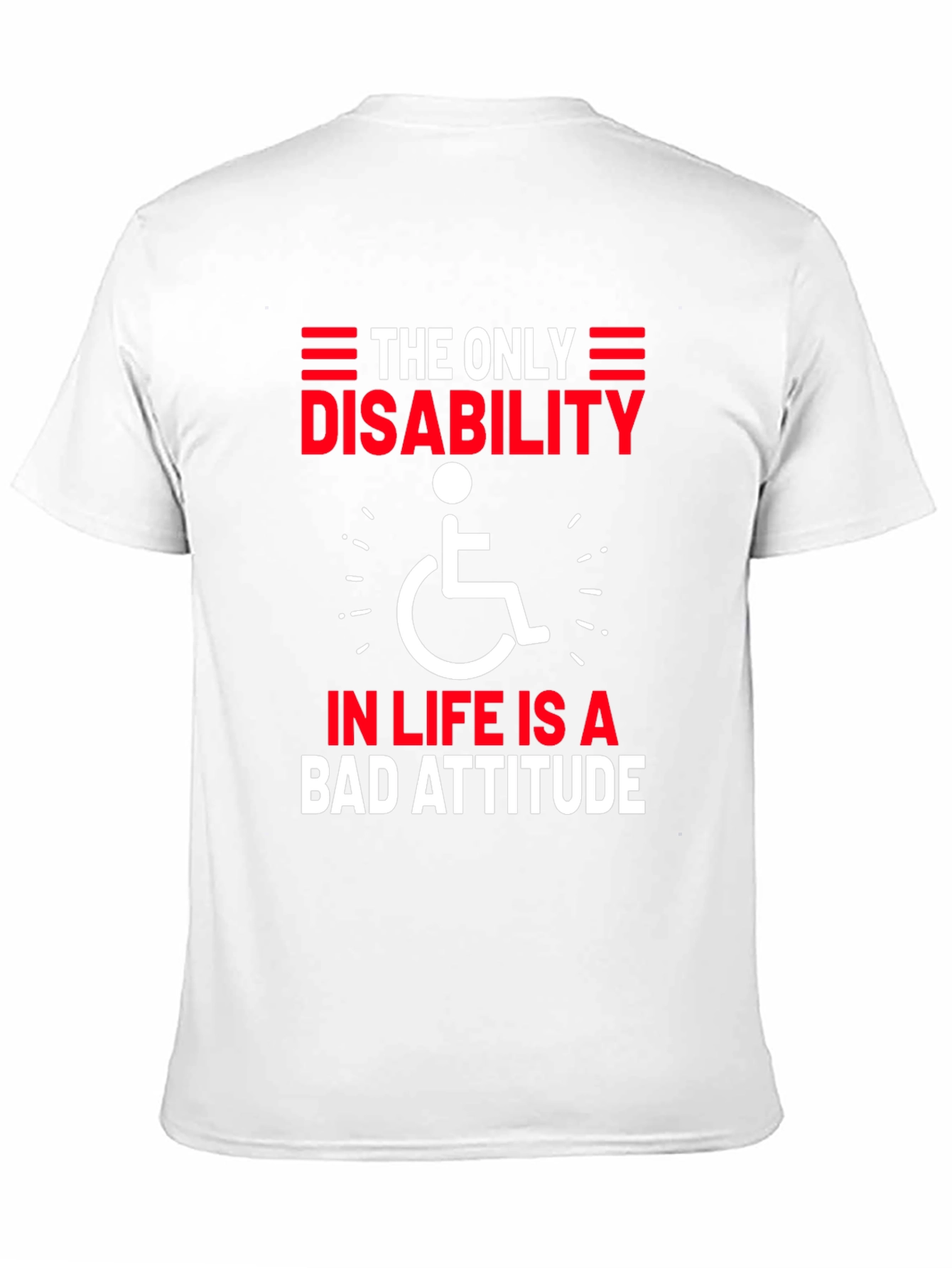 Disability Attitude T-Shirt Black Graphic Tee
