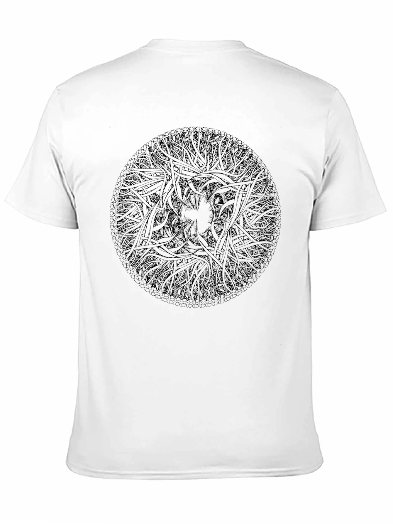 Abstract Geometric Design Black T-Shirt